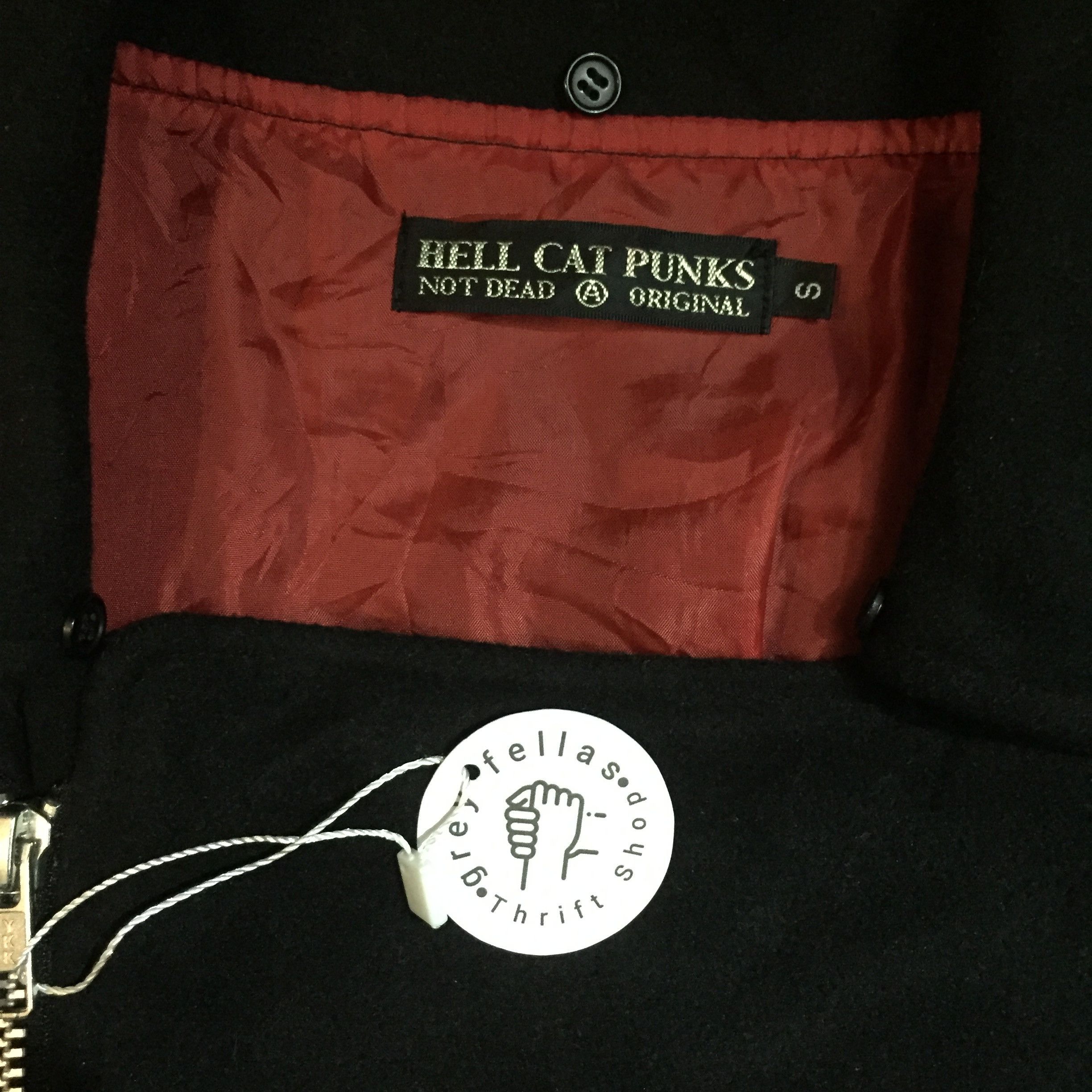 Japanese Brand Y2K Hell Cat Punks Double Collar Zipper Jacket Size US S / EU 44-46 / 1 - 6 Thumbnail