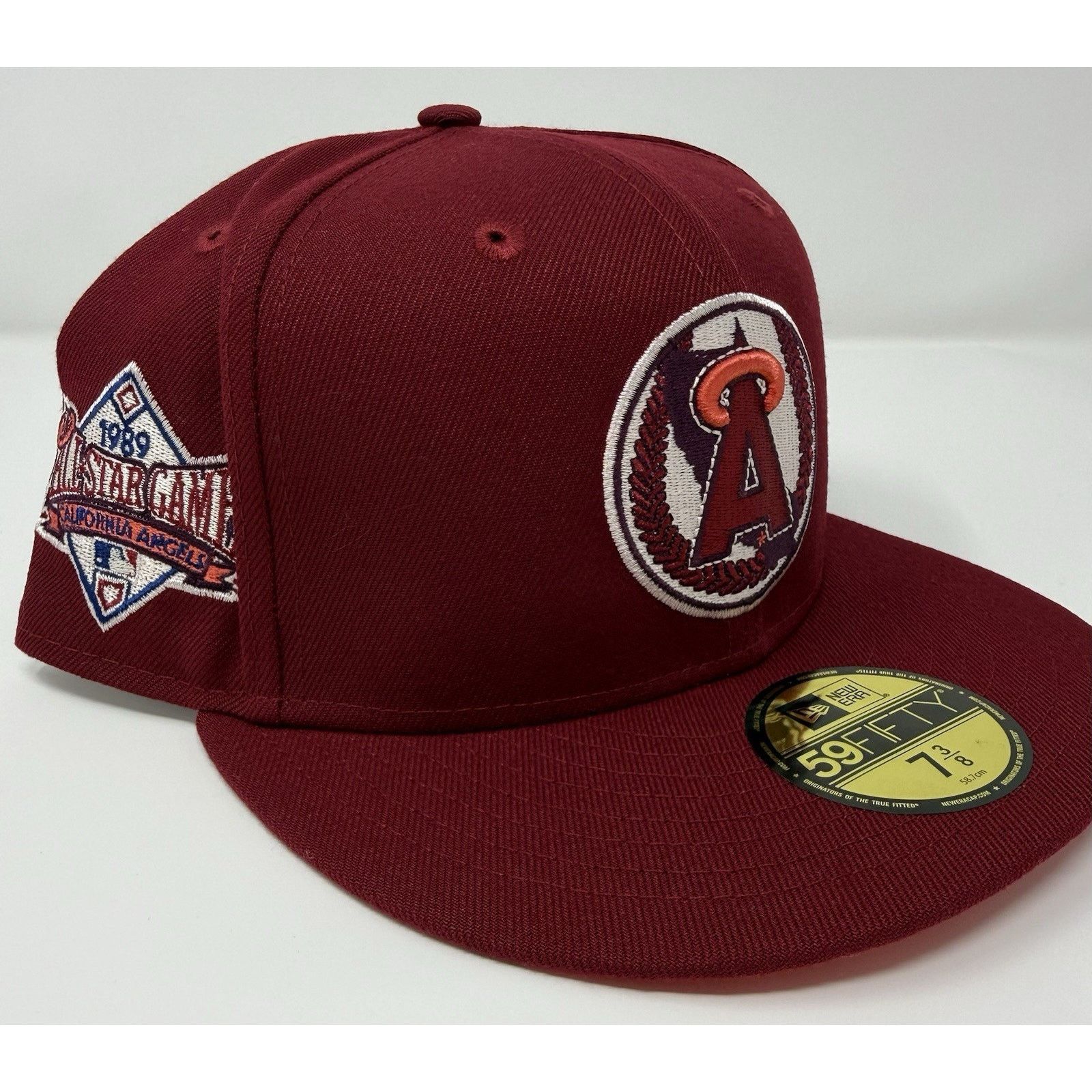 New Era New Era California Angels Fitted Hat Size 7 3/8 Cardinal Red Size ONE SIZE - 2 Thumbnail