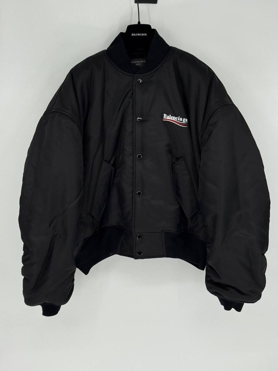 Balenciaga Balenciaga Political Logo Bomber Jacket Size US L / EU 52-54 / 3 - 3 Thumbnail