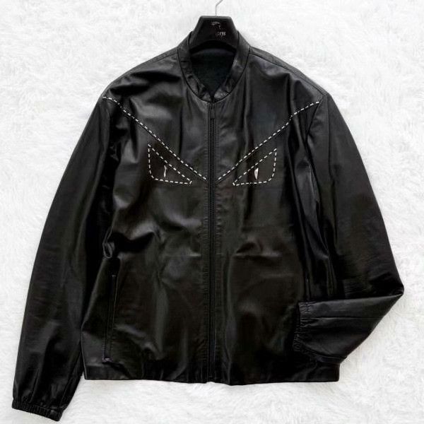 Fendi FENDI Cowhide Leather Jacket Size 52 Size US L / EU 52-54 / 3 - 1 Thumbnail