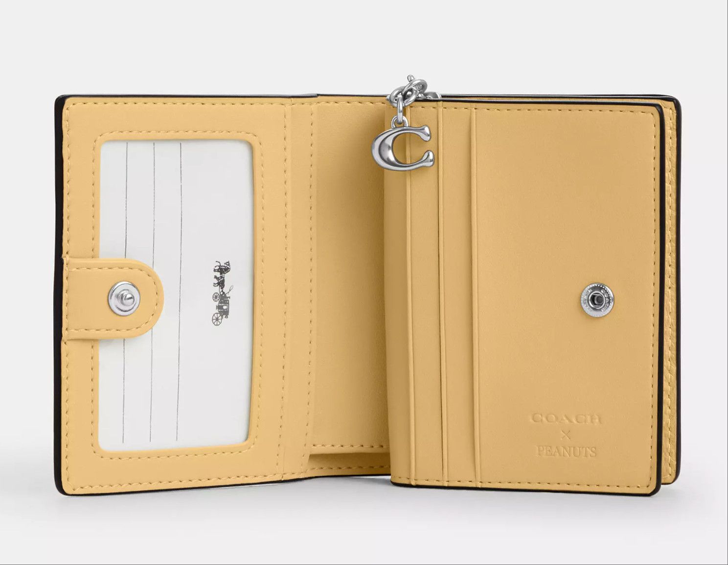 Coach Coach X Peanuts Snap Wallet With Charlie Brown CBN90 Size ONE SIZE - 7 Thumbnail