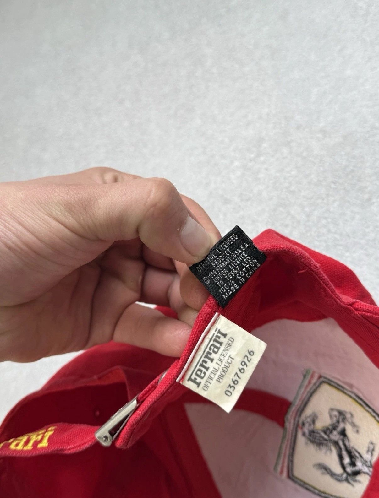 Ferrari Vintage Ferrari 90s Official Product Big Logo Racing Red Cap Size ONE SIZE - 7 Thumbnail