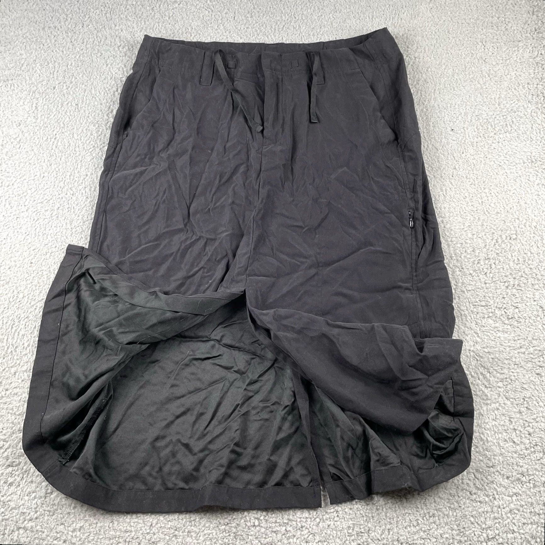 Patagonia Patagonia Women’s 12 Black Activewear Skirt Long Drawstring Polyester EUC Size 34" / US 12 / IT 48 - 7 Thumbnail
