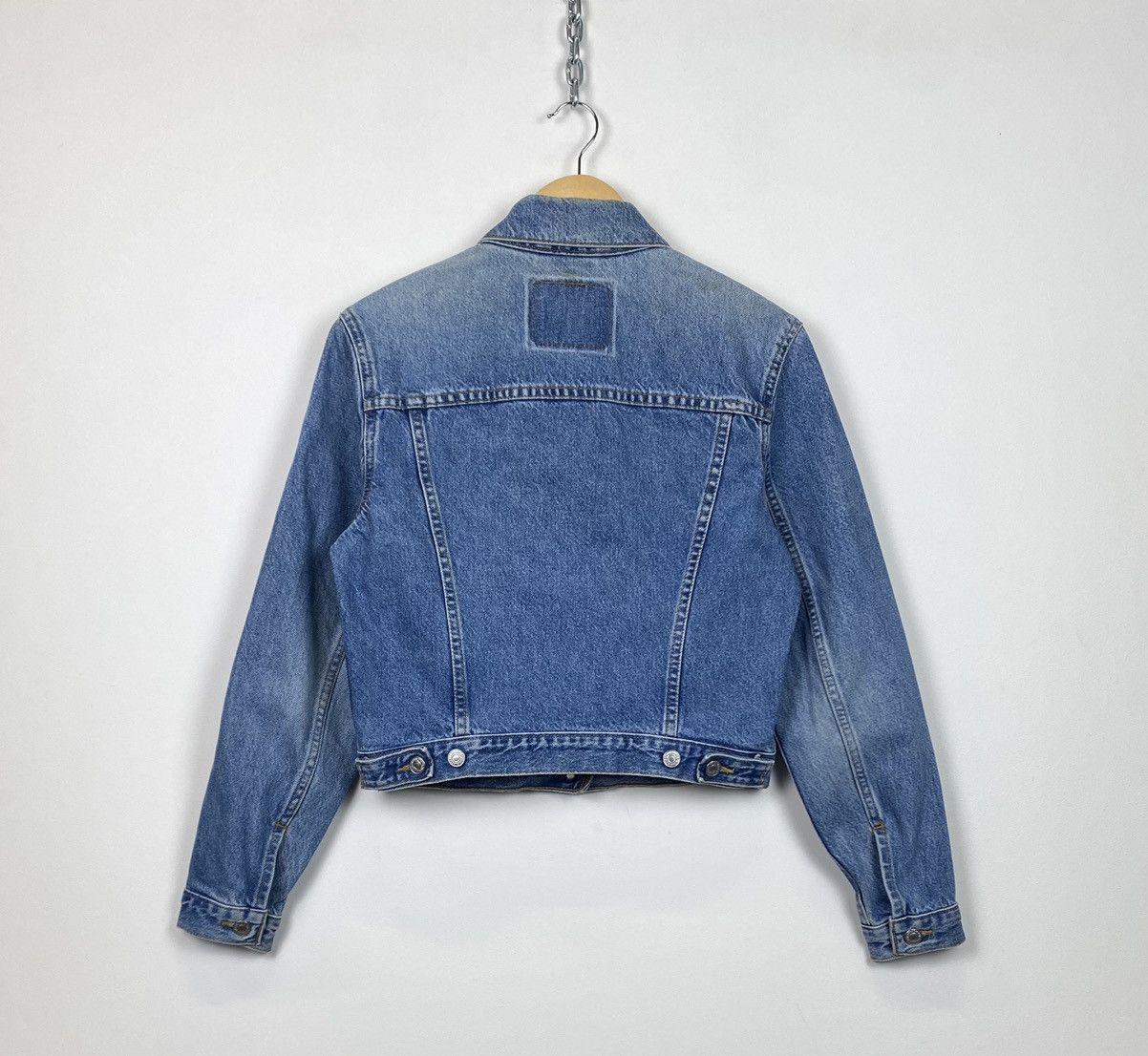 Levi's Vintage Levi’s Cropped Ladies Denim Jacket 90’s Jeans Y2K Size M / US 6-8 / IT 42-44 - 9 Thumbnail