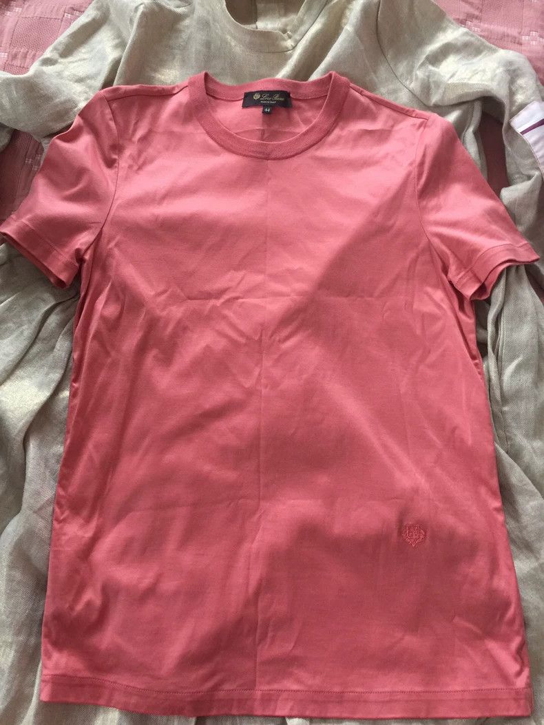 Loro Piana LORO PIANA Watermelon fan classic short sleeves Size L / US 10 / IT 46 - 3 Thumbnail