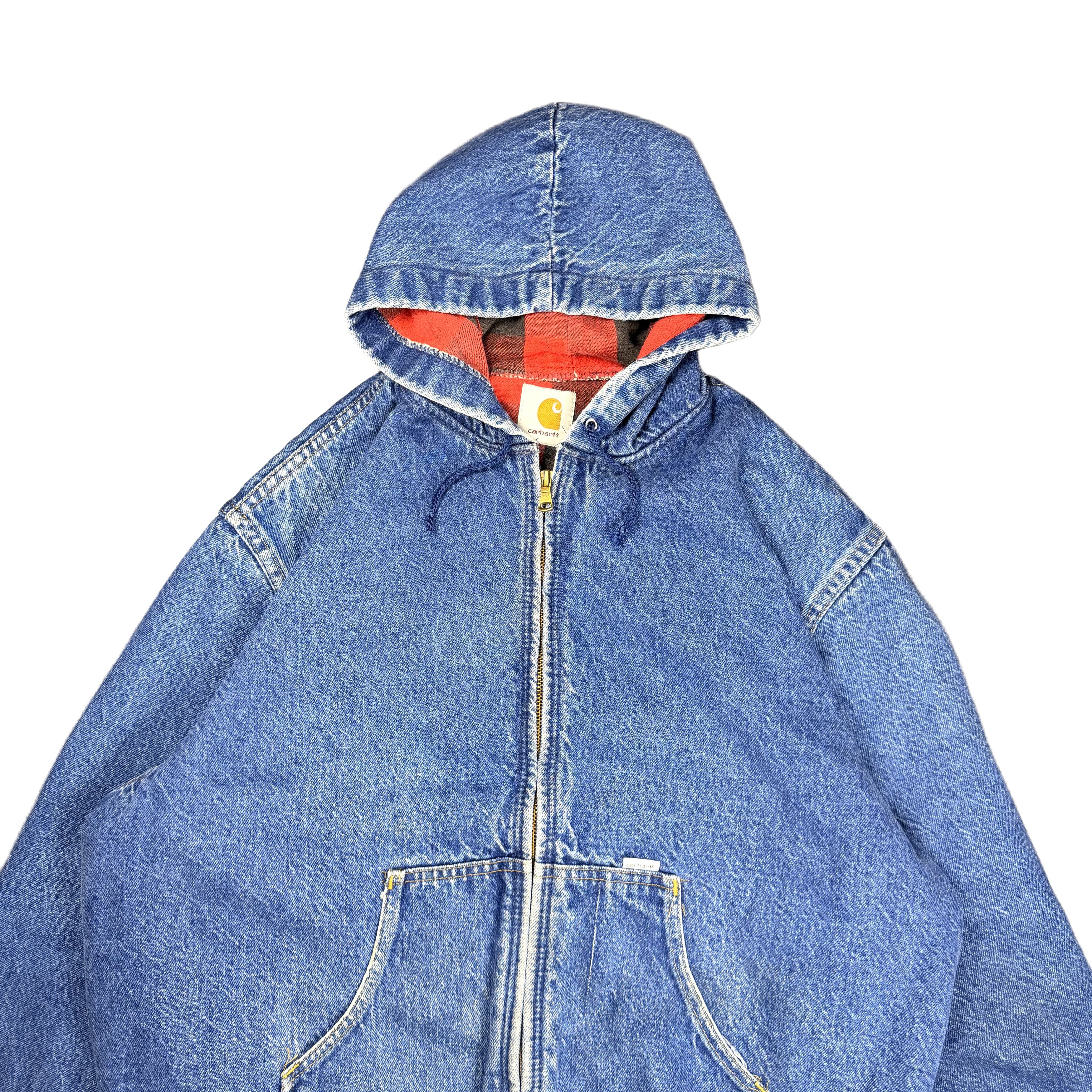 Carhartt Vintage Carhartt Denim 90s Hooded Active Jacket Plaid Medium Size US M / EU 48-50 / 2 - 5 Thumbnail