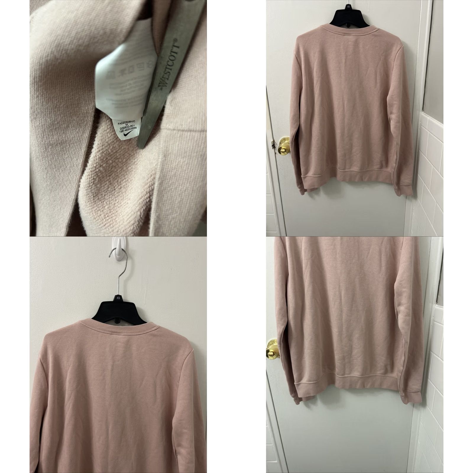 Nike Nike Sportswear Crewneck Pullover Womens M Pink Big Logo Fleece Size M / US 6-8 / IT 42-44 - 8 Thumbnail