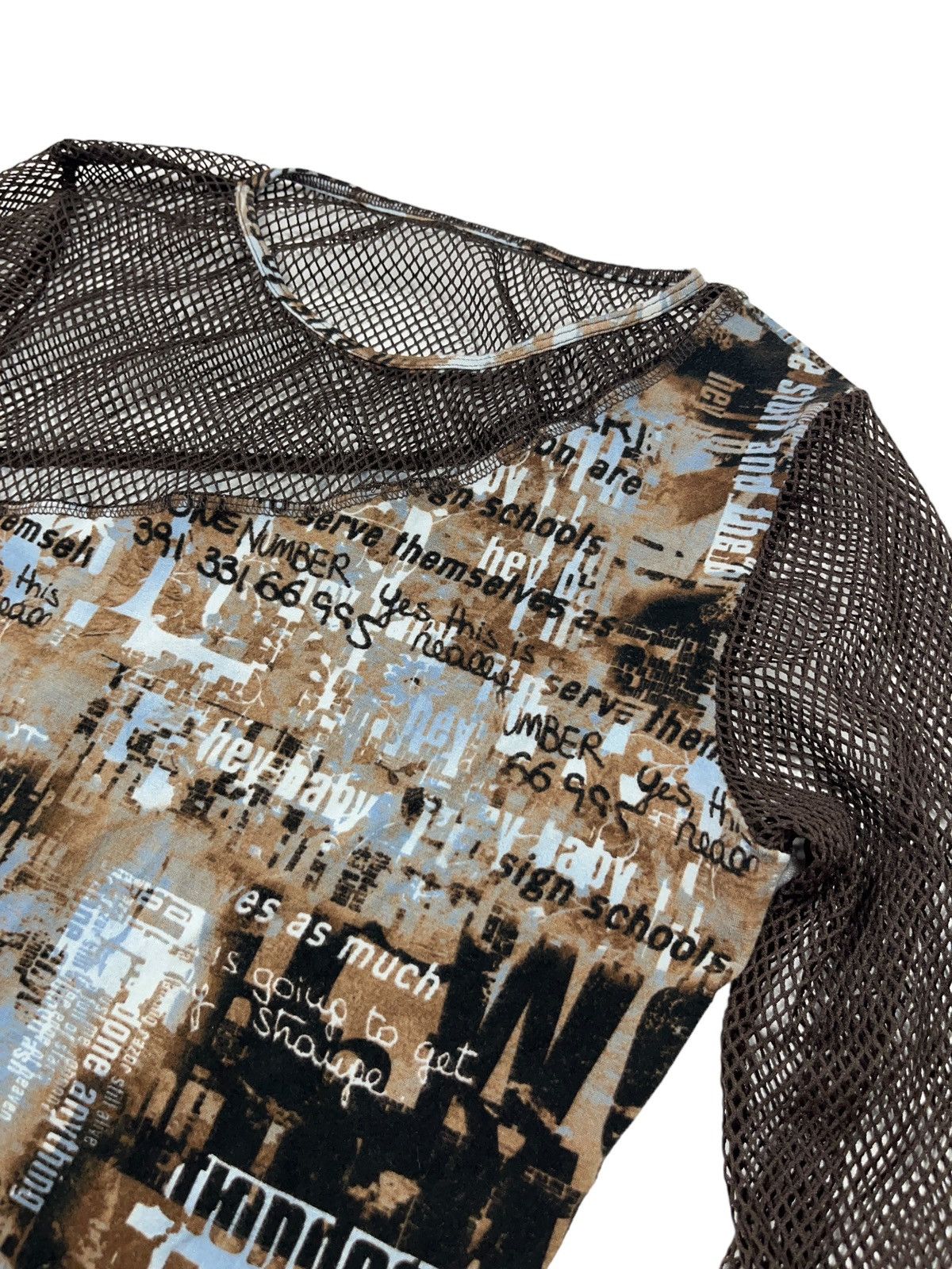 Seditionaries × Vintage Vintage y2k Mesh Net Top Blouse Size S / US 4 / IT 40 - 4 Thumbnail