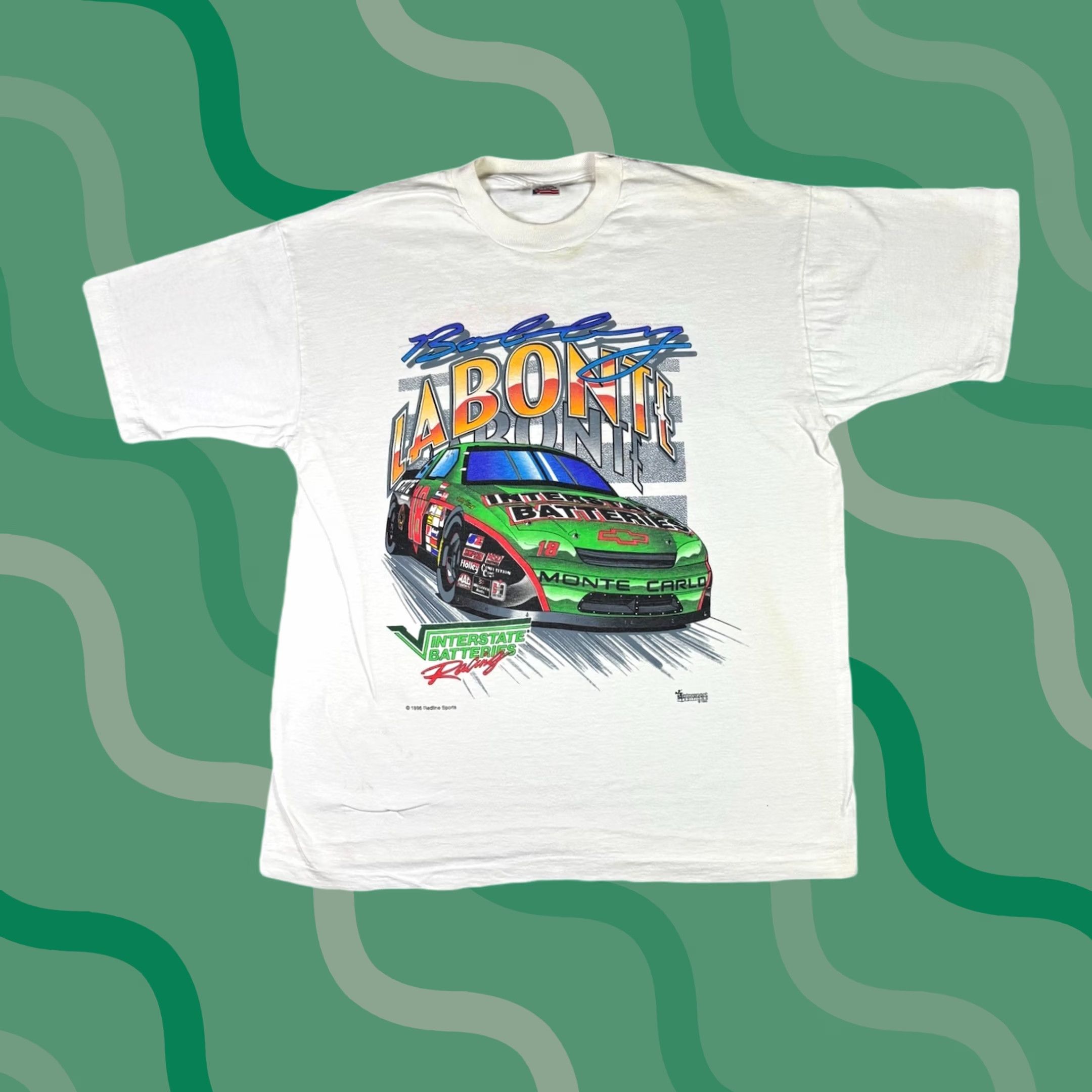 Chase Authentics VINTAGE Bobby Lobonte T Shirt Nascar Racing Double Sided Graphic Adult XL White Cotton Chase Authentics Mens Shirt Size US XL / EU 56 / 4 - 1 Thumbnail