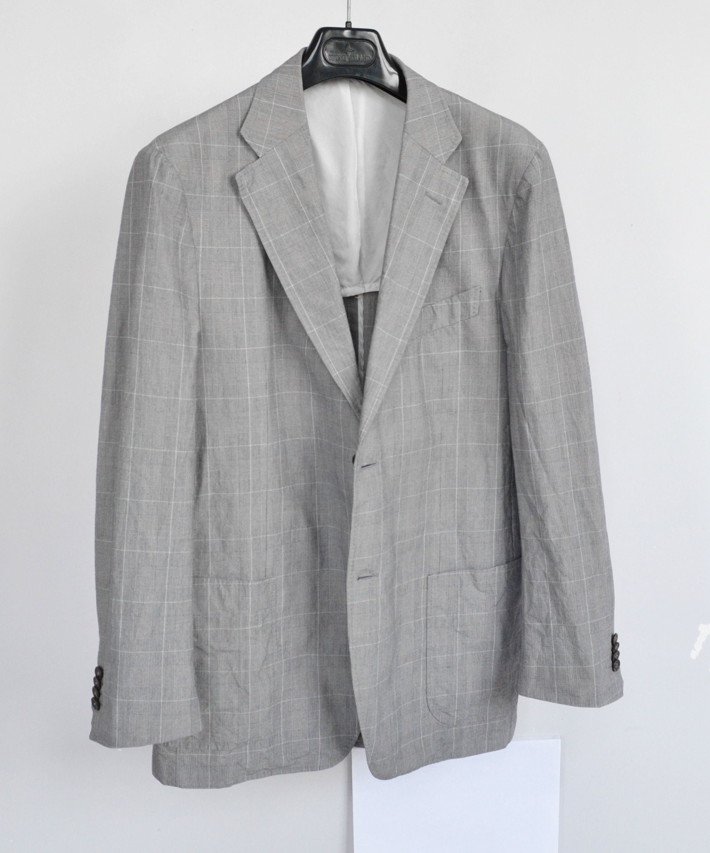 Suitsupply 🔴 SUITSUPPLY Blazer Jacket Suit Grey White Check Cotton Size 46R - 1 Thumbnail