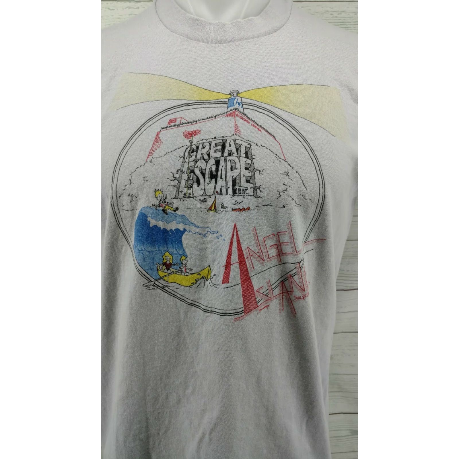 Vintage VINTAGE Rare Angel Island Great Escape 3 1988 Shirt Size Large Single Stitch Shirt Mens Size US L / EU 52-54 / 3 - 2 Thumbnail