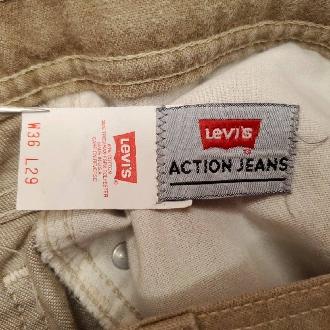 Vintage VINTAGE Levis Jeans Mens 36x29 Action 5-Pocket 80s 90s USA Made Brown Denim Pants Shirt? (careful) Size US 36 / EU 52 - 5 Thumbnail