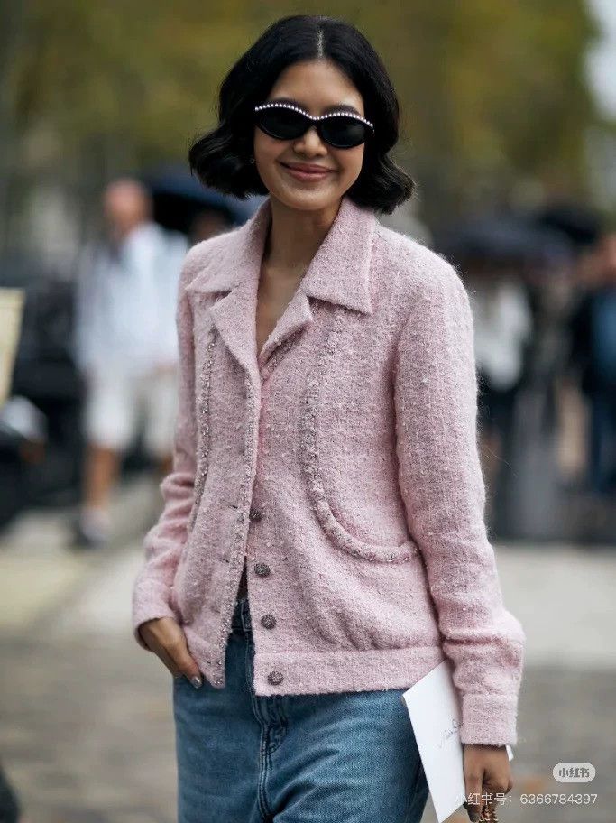 Chanel Chanel 23k autumn and winter pink tweed diamond-encrusted Size S / US 4 / IT 40 - 9 Thumbnail