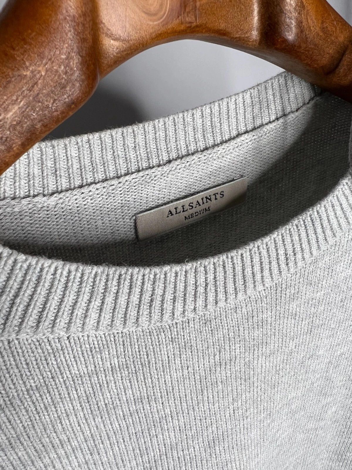 Allsaints ALLSAINTS Women's Light Gray Revo Lace Jumper Knit Size M / US 6-8 / IT 42-44 - 9 Thumbnail