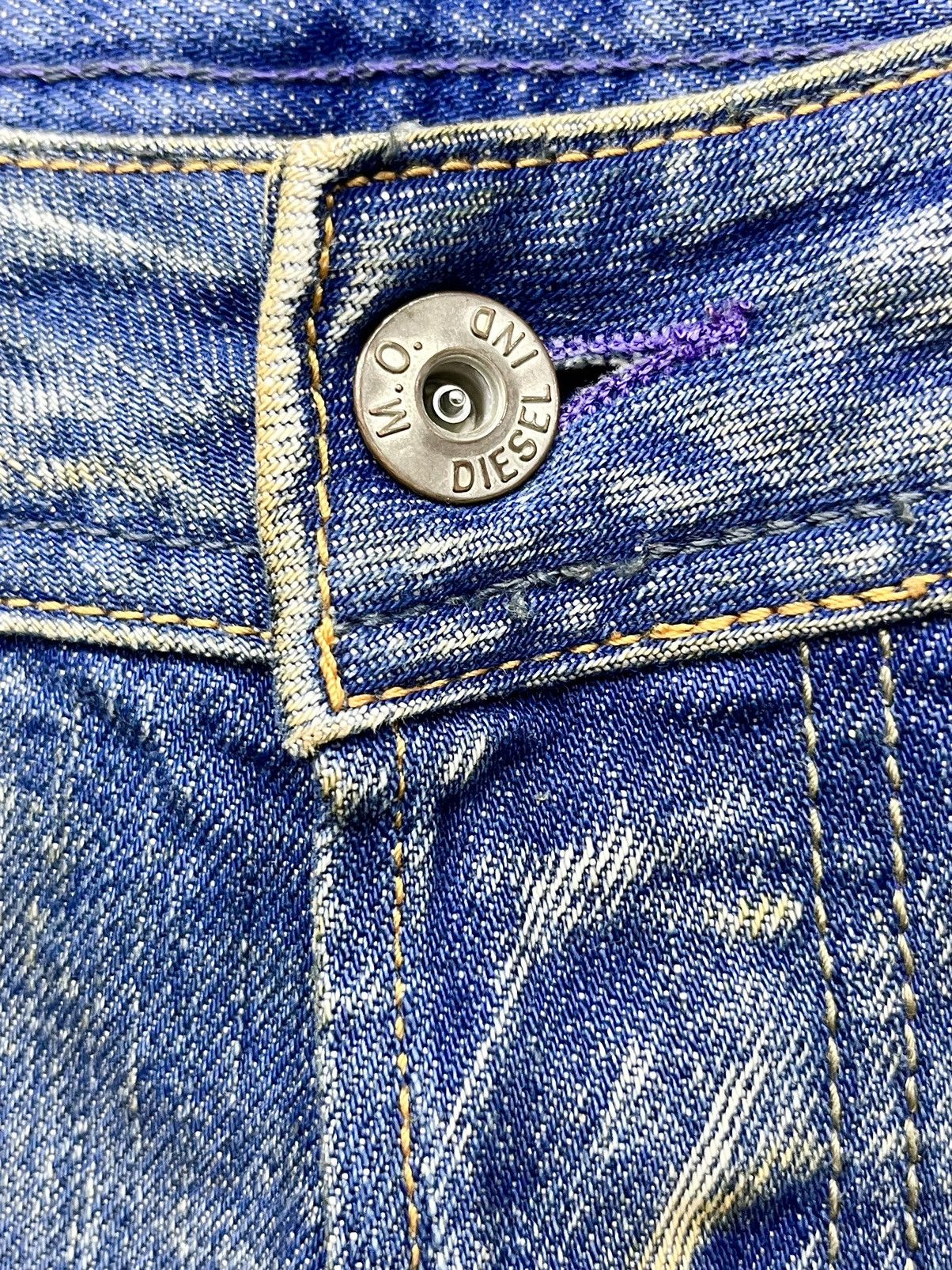 Diesel FYE PUNK🔥DIESEL Distressed Denim Wide Leg Super FLARE Jeans Size US 32 / EU 48 - 10 Thumbnail