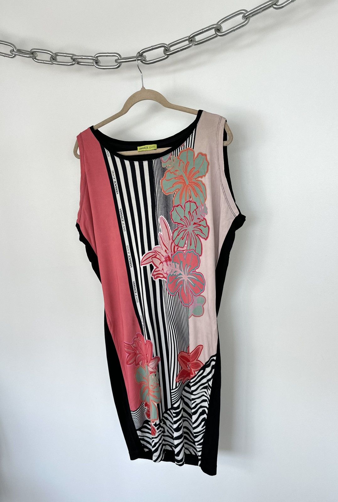 Versace Vintage Versace Designer Luxury Archival Y2K Floral Dress Size XL / US 12-14 / IT 48-50 - 4 Thumbnail
