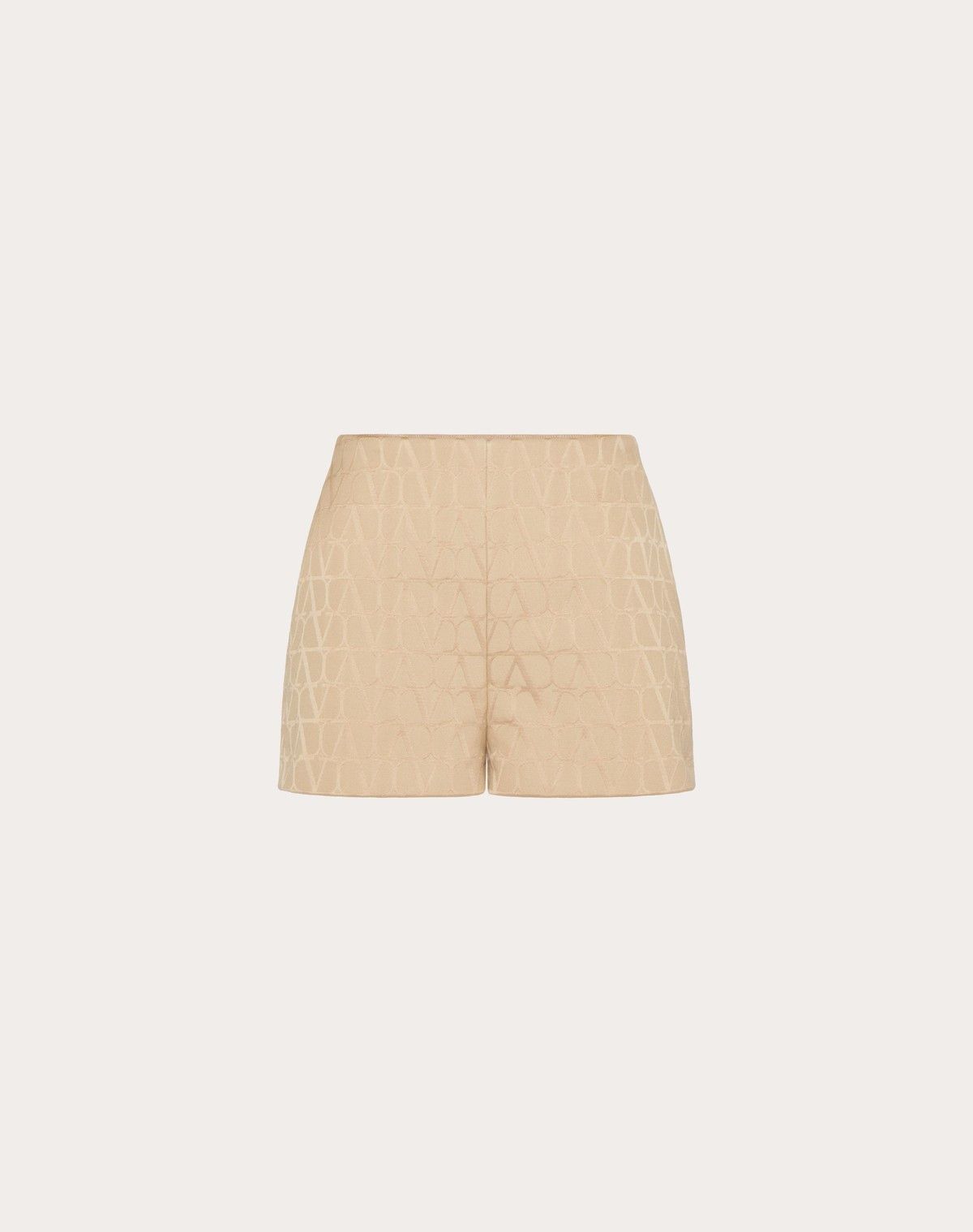 Valentino o1s1wg110525 Toile Iconographe Cotton Shorts in Beige Size 25" / US 0 / IT 36 - 1 Thumbnail