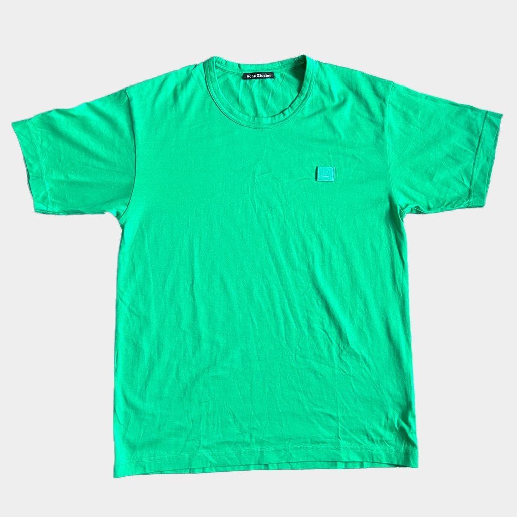 Acne Studios Face Logo Short Sleeve T-shirt Green Size S