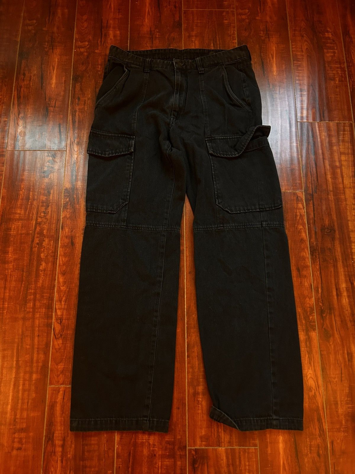 Rag & Bone Rag & Bone Fit 4 Straight Fit Denim Cargo Jean Black 31 Size US 31 - 1 Preview
