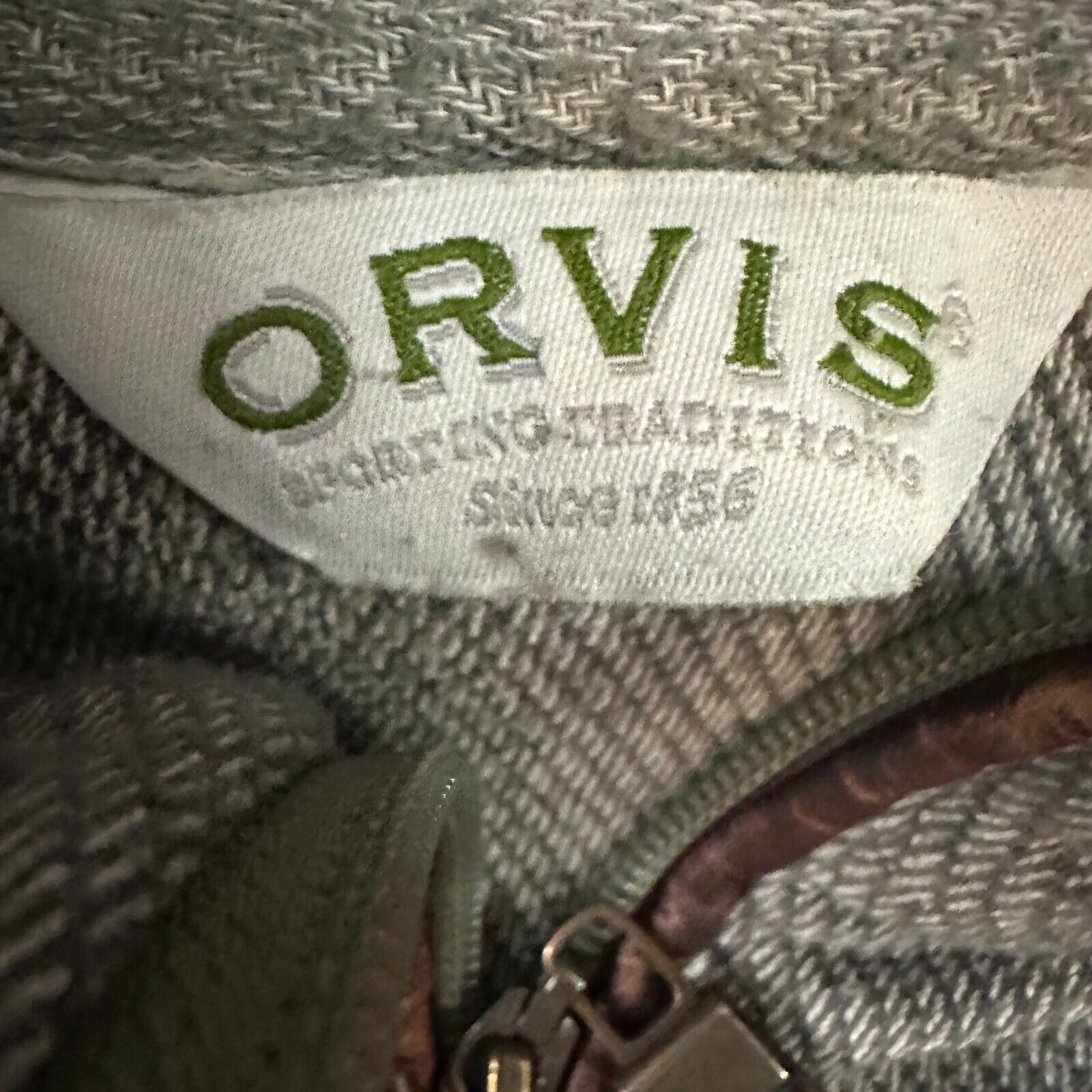 Orvis Orvis 1/4 Zip Sweatshirt Mens 2XL XXL Olive Green Leather Size US XXL / EU 58 / 5 - 6 Thumbnail