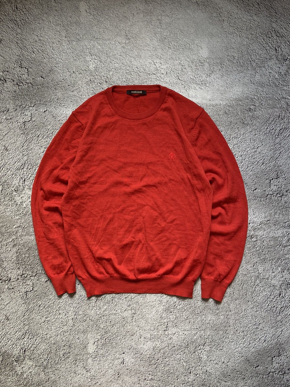 Just Cavalli × Roberto Cavalli × Vintage Vintage Roberto Cavalli Distressed Knit Wool Sweater Size US S / EU 44-46 / 1 - 1 Thumbnail