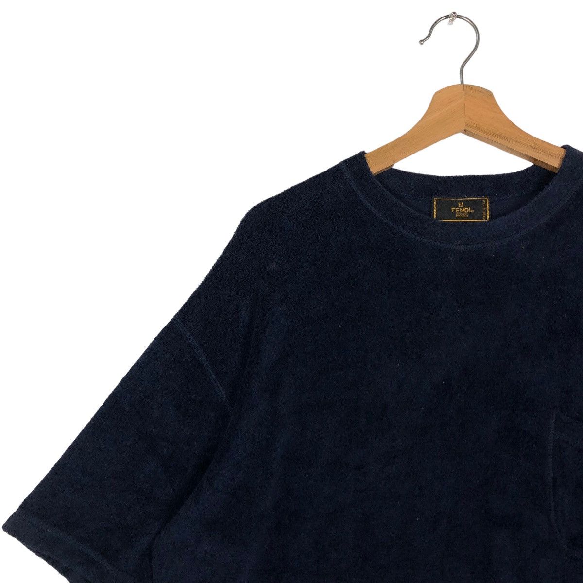 Fendi 🔥Vintage Fendi Made in Italy T-Shirt Short Sleeve Velvet Size US M / EU 48-50 / 2 - 7 Thumbnail