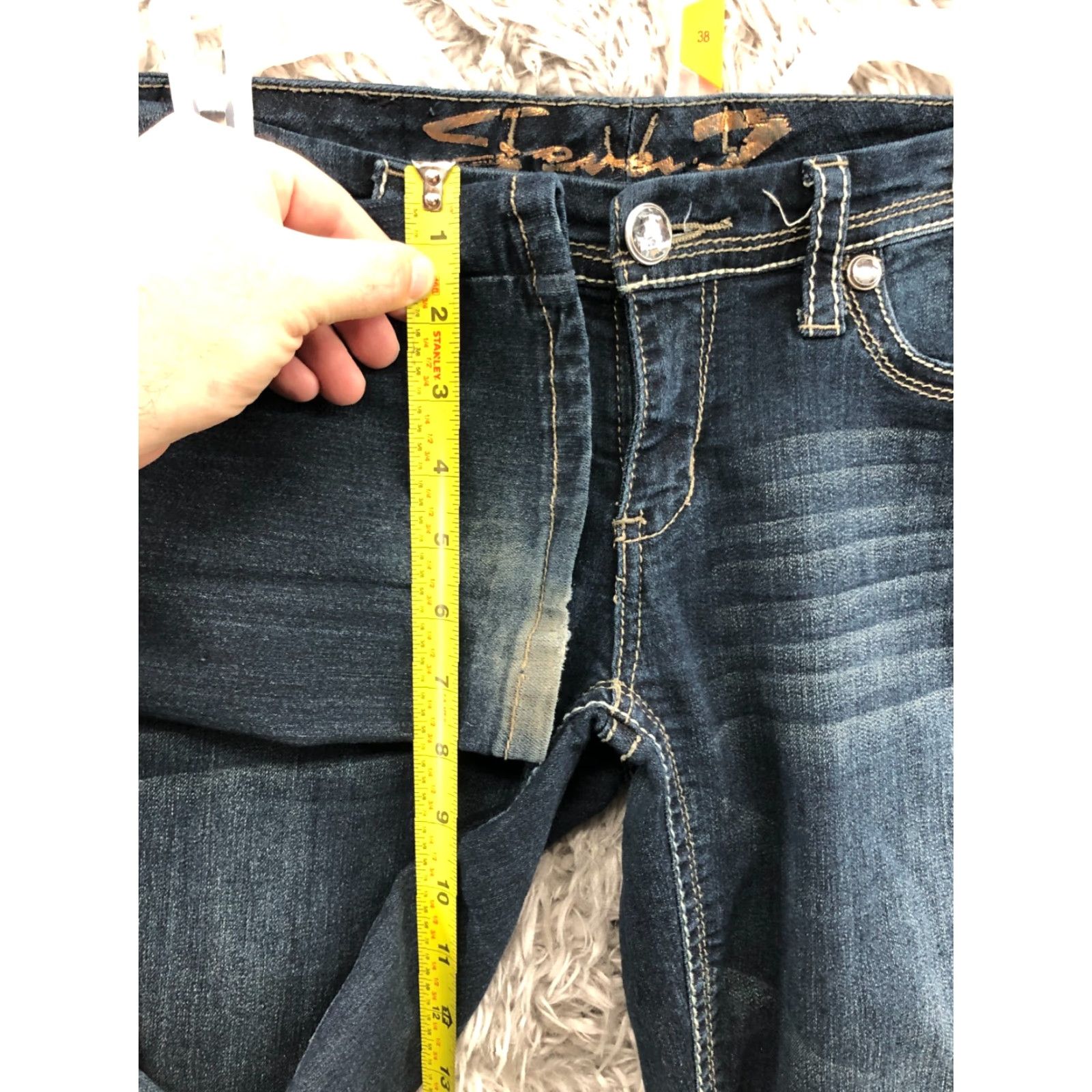 Vintage Seven7 Rucker Slim Bootcut Jeans Size 28 Dark Wash Blue Denim Womens Size 28" / US 6 / IT 42 - 4 Thumbnail