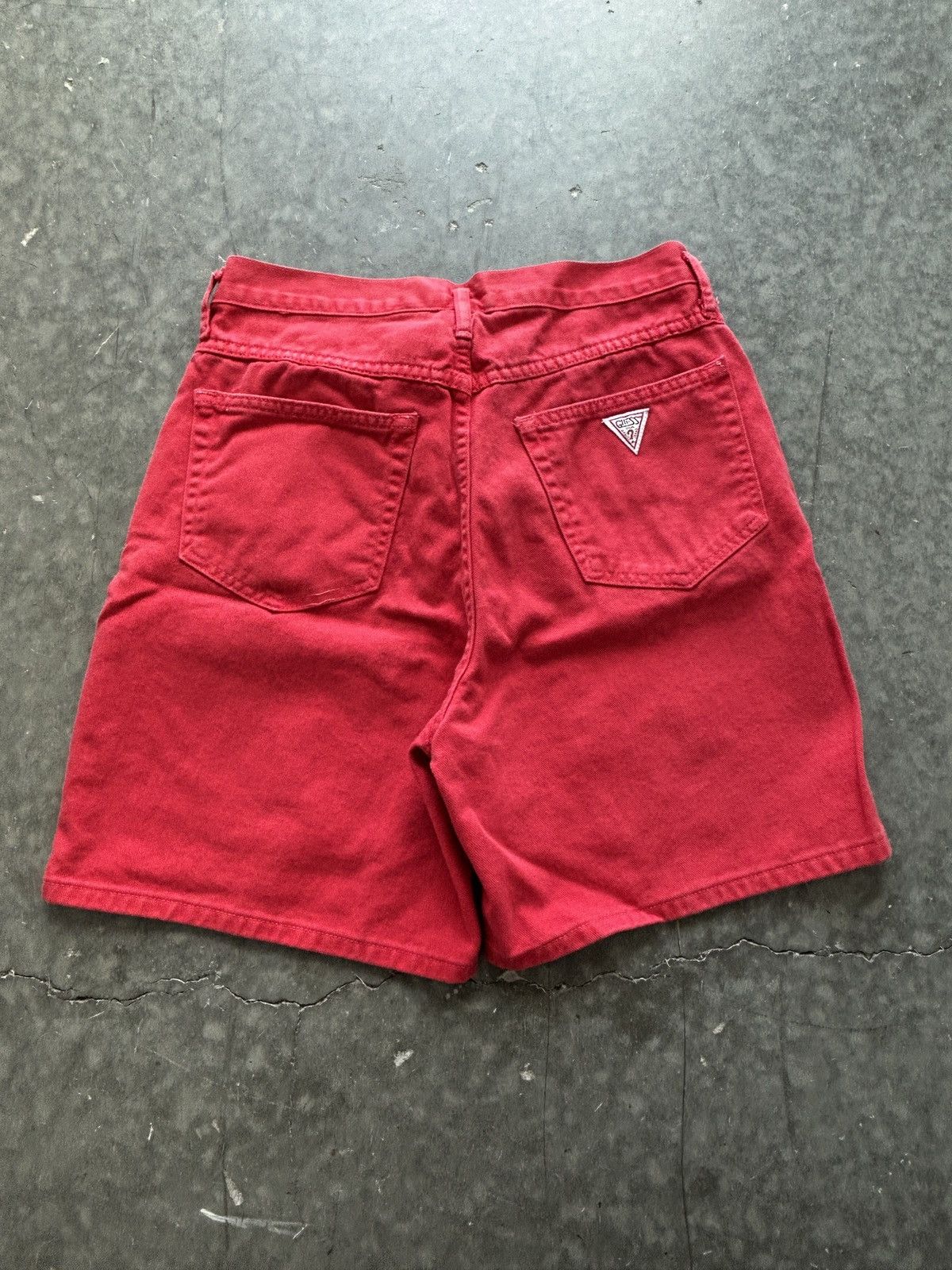 Guess × Vintage Vintage 90s Guess Red Denim Jean Shorts Size US 28 / EU 44 - 1 Thumbnail