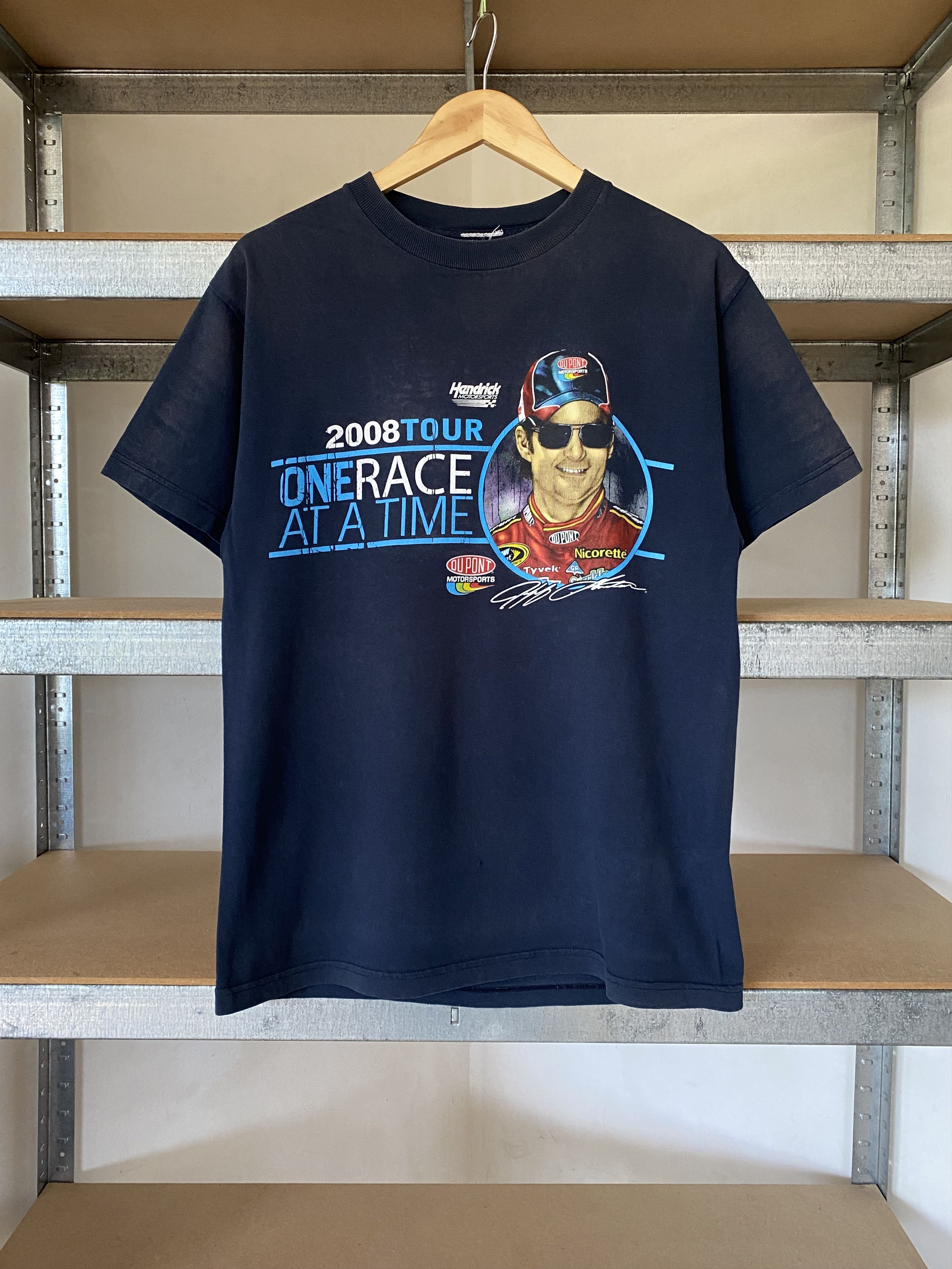 Vintage Jeff Gordon Nascar Vintage 2008 Tour One Race Racing T-shirt Size US M / EU 48-50 / 2 - 1 Thumbnail