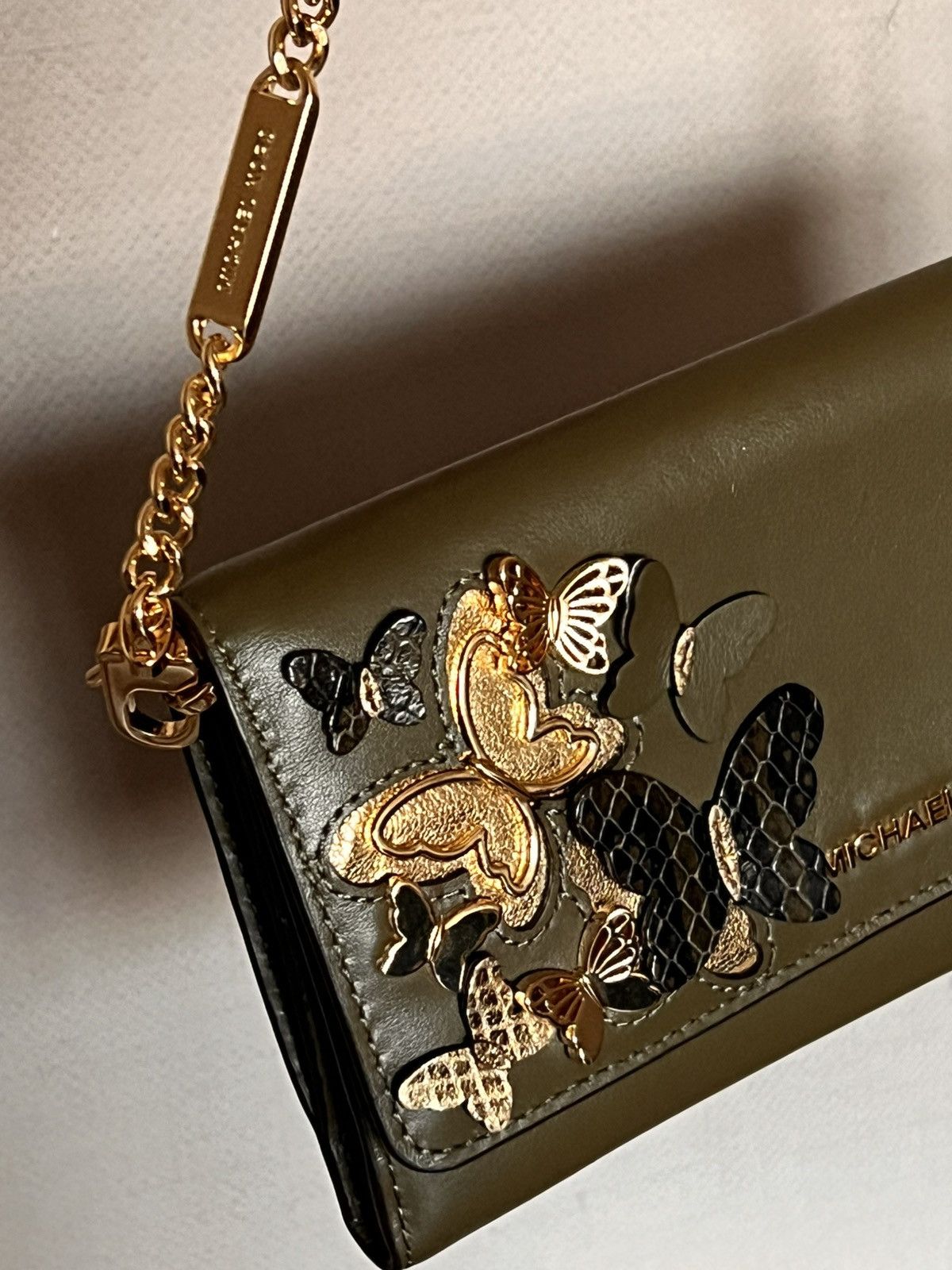 Michael Kors Large Butterfly Embellished Convertible Chain Wallet Size ONE SIZE - 2 Thumbnail