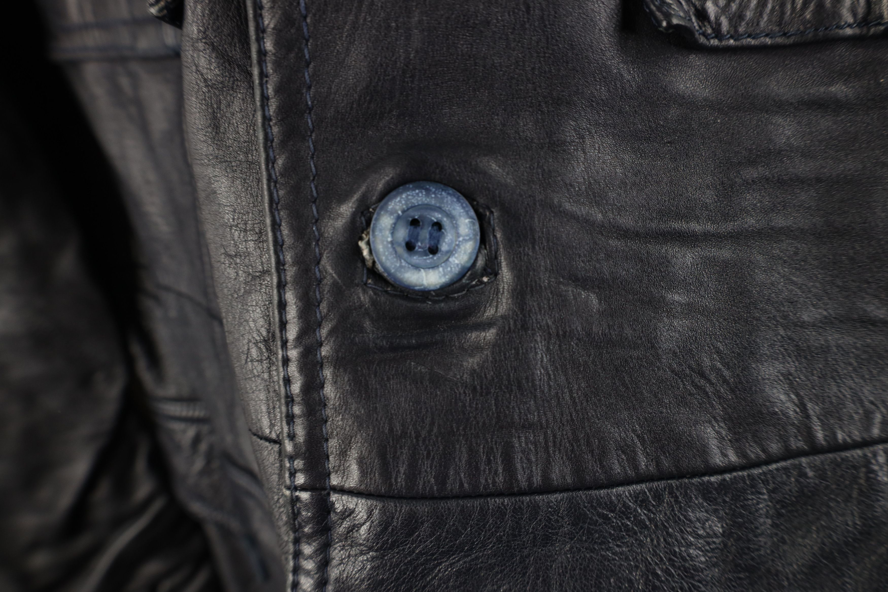 Vintage Vintage 70s Streetwear Bush Leather Shirt Jacket Shacket Size US XL / EU 56 / 4 - 5 Thumbnail