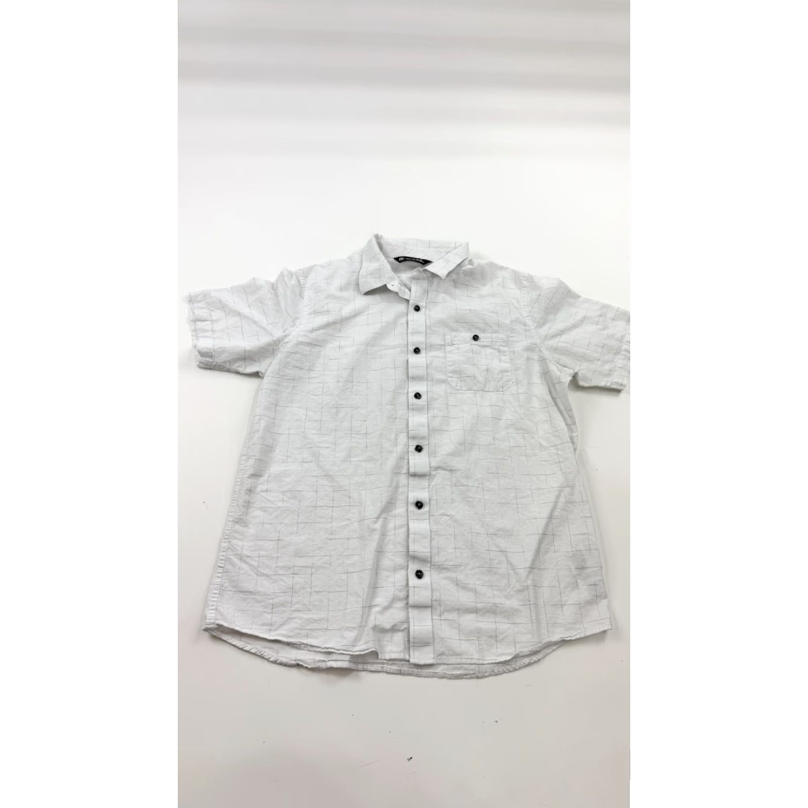 TravisMathew Travis Mathew Shirt Mens L White Gray Short Sleeve Button Up Casual Golf Size US L / EU 52-54 / 3 - 2 Thumbnail