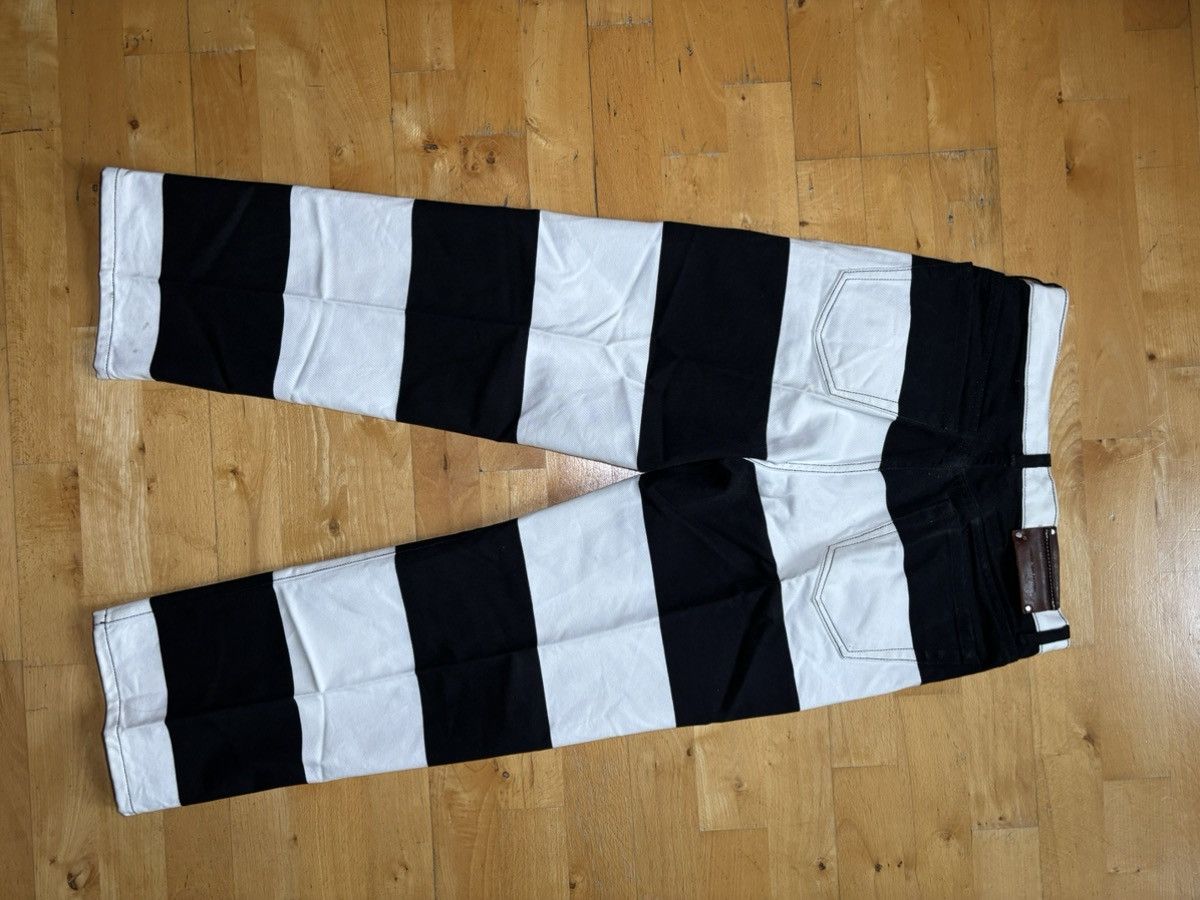 Dries Van Noten Dries van Noten rear prison pants jeans 27 waist black white Size US 27 - 2 Thumbnail