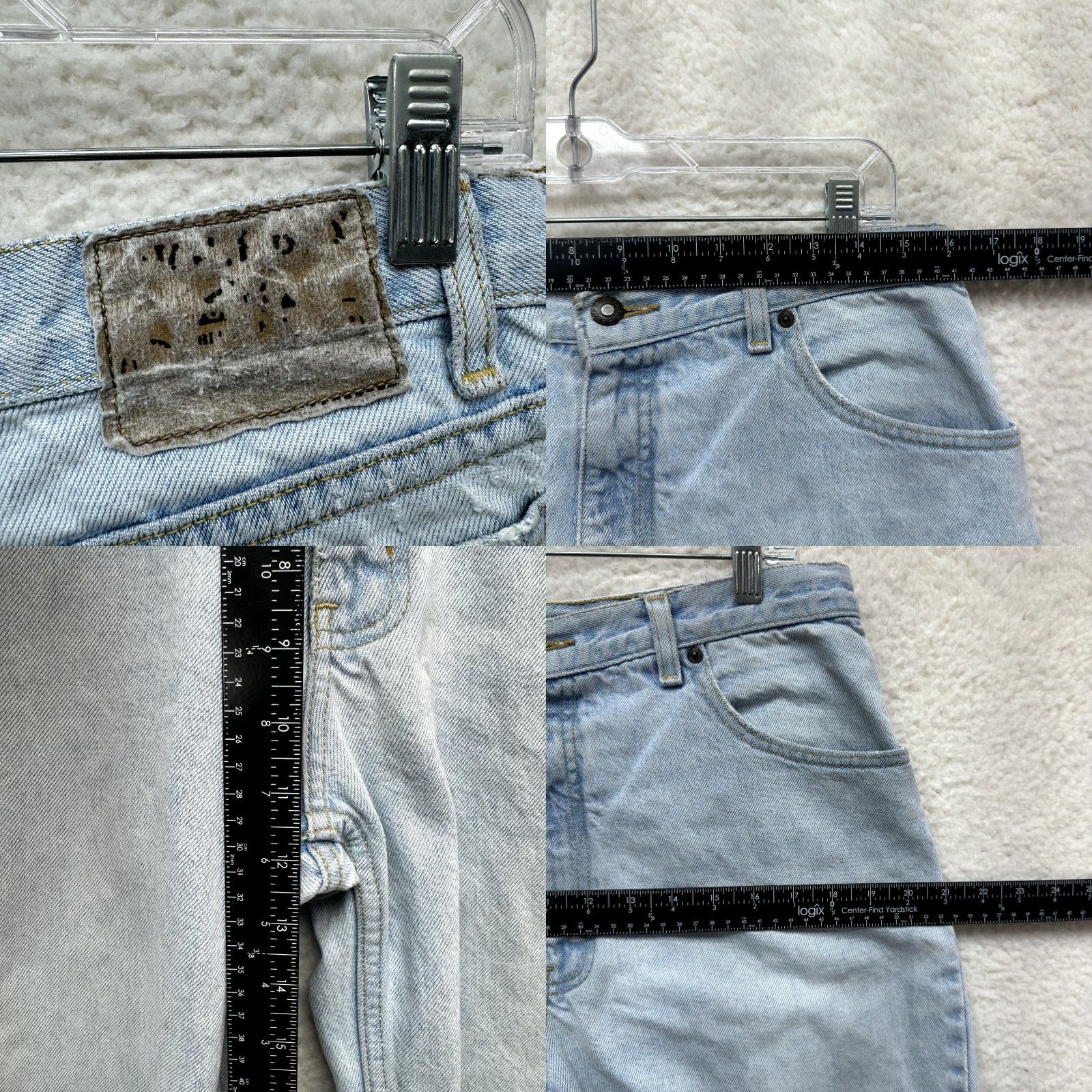 Bugle Boy VINTAGE Bugle Boy Jeans 34X30 Mens Relaxed Straight Leg Light Wash Skater Grunge Size US 34 / EU 50 - 8 Thumbnail