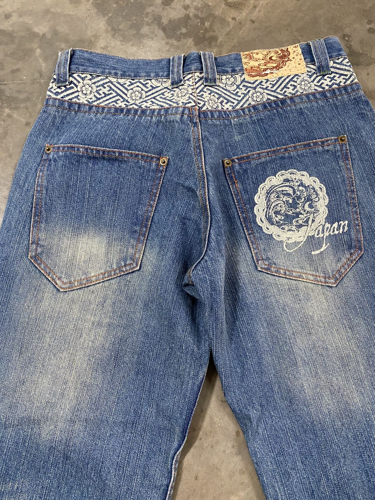 Dragonfly × Hysteric Glamour × Japanese Brand Baggy Jeans Japanese Karakuri Embroidered Eagle @239act Size US 30 / EU 46 - 14 Thumbnail