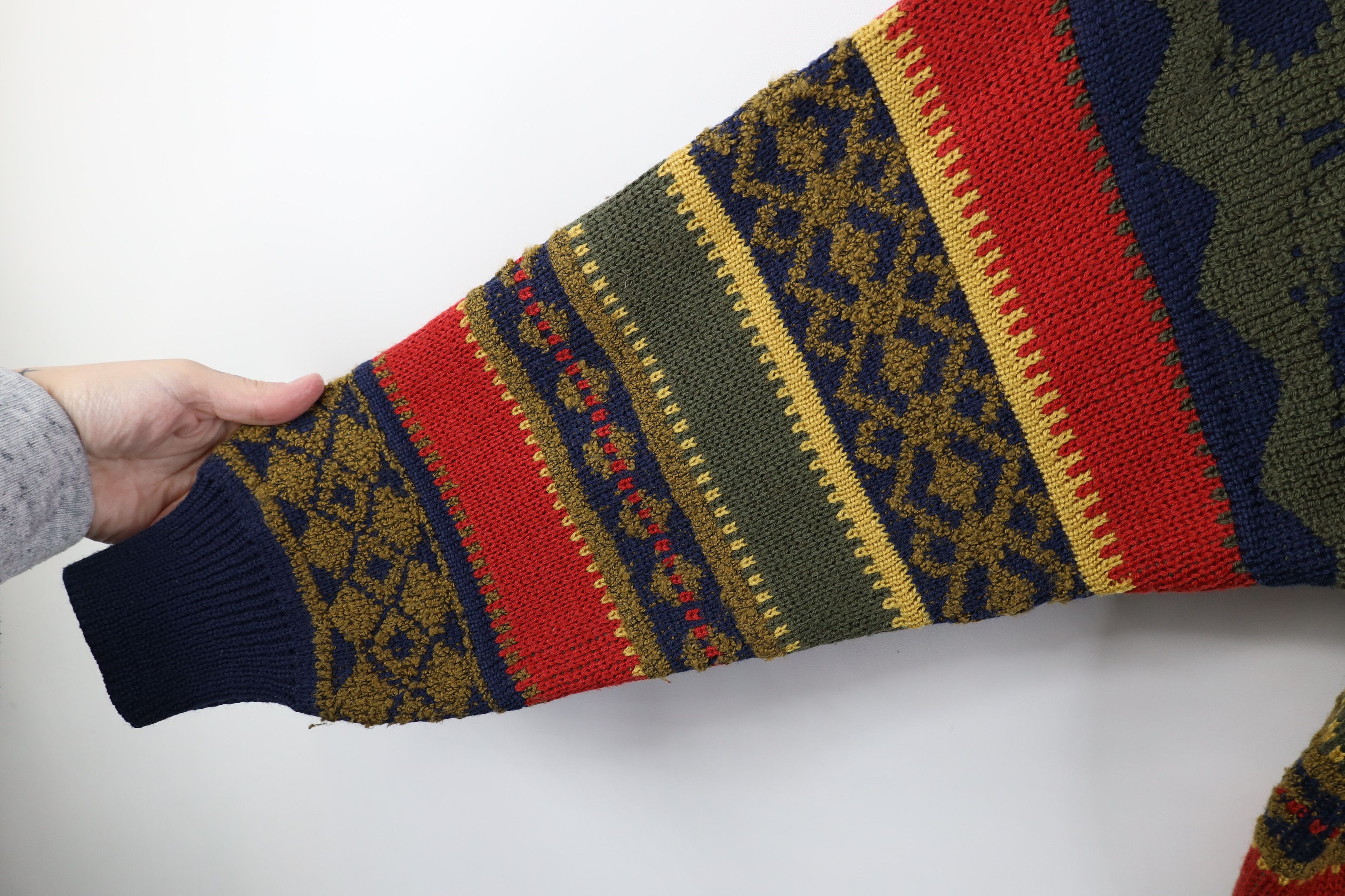 Vintage Vintage 90s Streetwear Fair Isle Wool Blend Knit Sweater Size US S / EU 44-46 / 1 - 6 Thumbnail