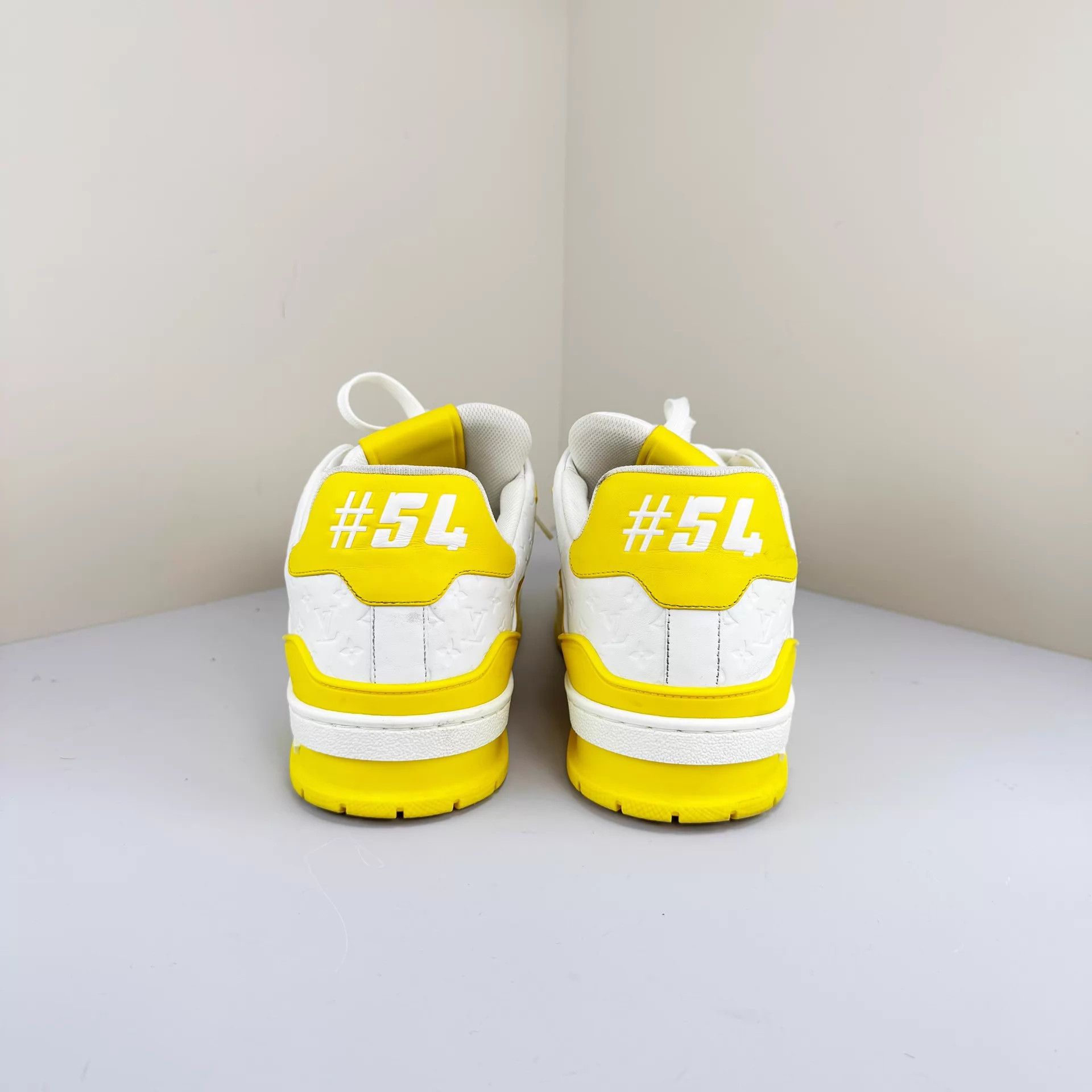 Louis Vuitton LV white yellow embossed Trainer 7 Size US 7 / EU 40 - 3 Thumbnail