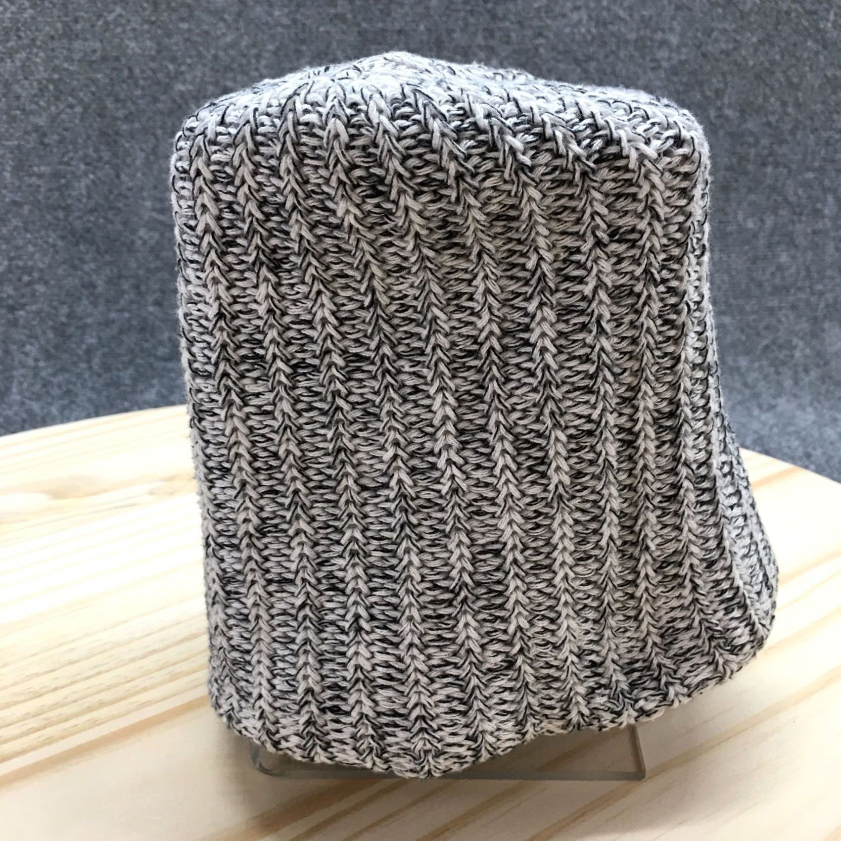 Vintage Love Your Melon Beanie Hat Winter Womens White OS Adjustable Knitted Cotton Size ONE SIZE - 5 Thumbnail