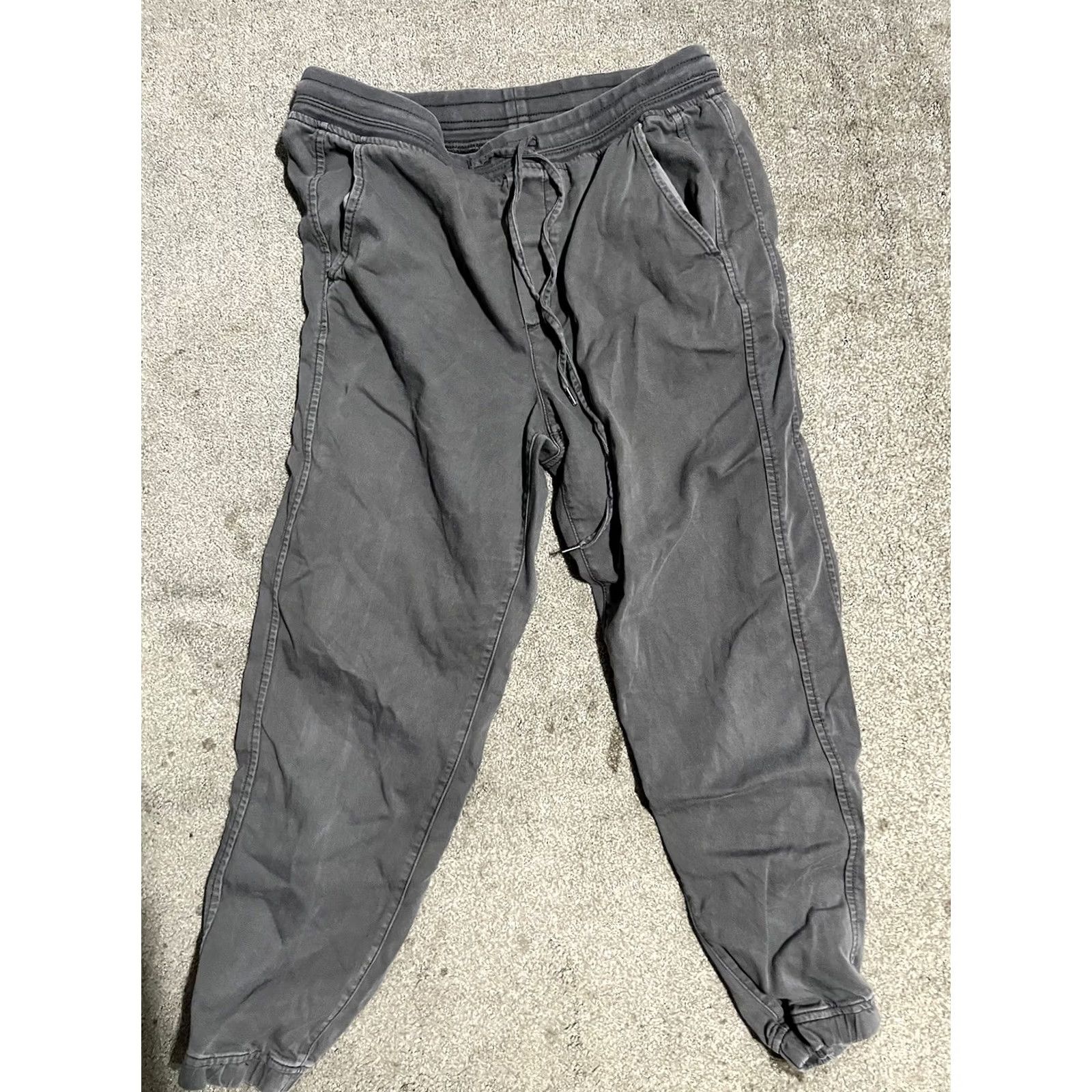 Gap GAP Pants M Gray Jogger Tapered Leg Stretch Pull On Cuffed Women's Size 32" / US 10 / IT 46 - 2 Thumbnail