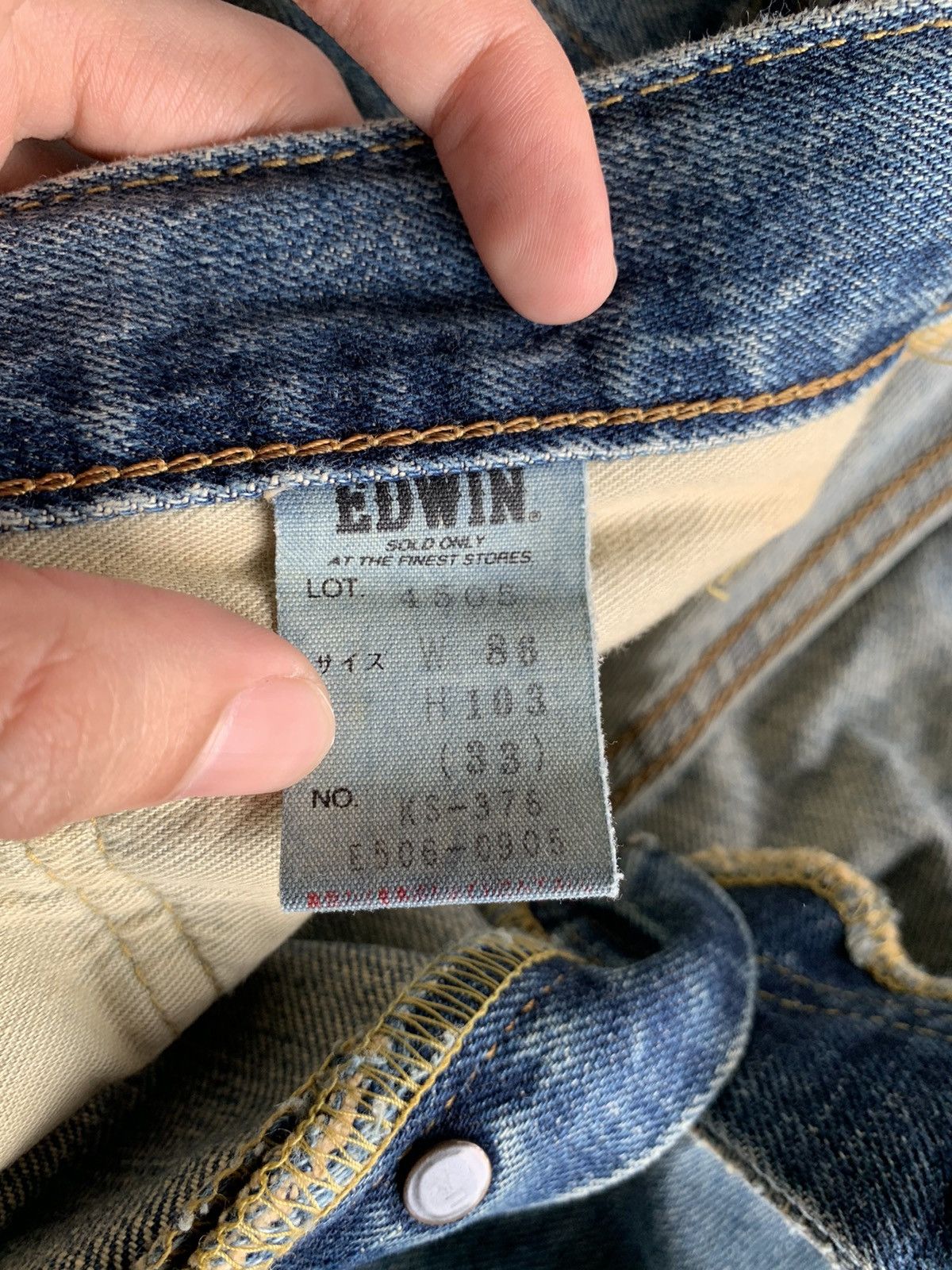 Other VINTAGE EDWIN 505X RUSTY SELVEDGE JAPANESE DISTRESSED DENIM Size US 33 - 15 Thumbnail