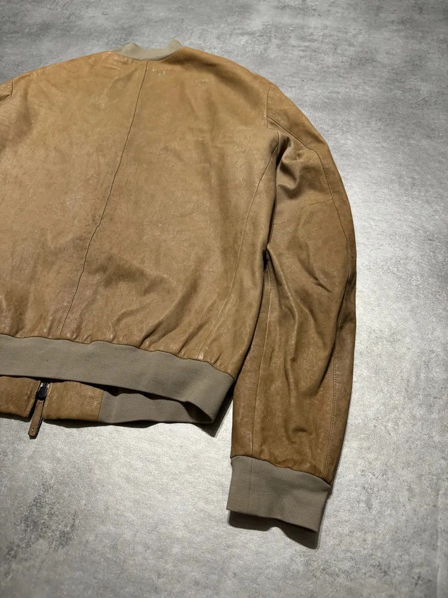 Armani Collezioni Armani Collezioni Biker Soft Beige Leather Jacket Size US M / EU 48-50 / 2 - 5 Thumbnail