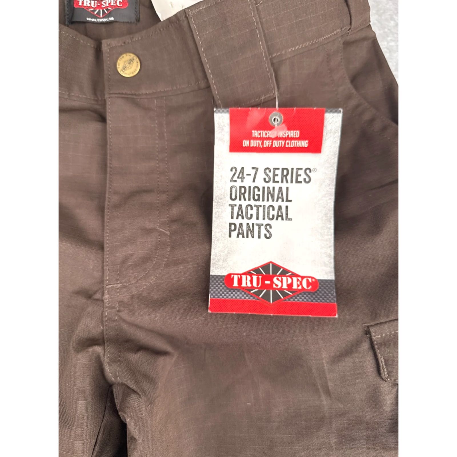 Vintage TRU-SPEC Pants Women 6 Brown Rip-Stop Cargo 24-7 Series LEO 30x28 NEW Size 28" / US 6 / IT 42 - 5 Thumbnail