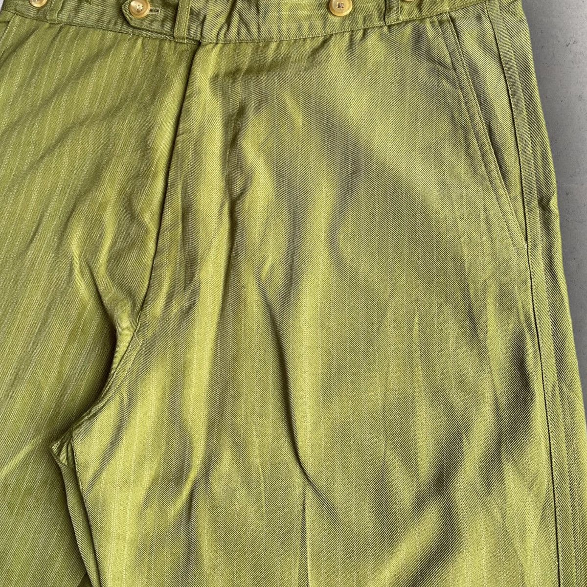 Yohji Yamamoto Vintage SS99 Green Stripes Pants Size US 36 / EU 52 - 1 Thumbnail