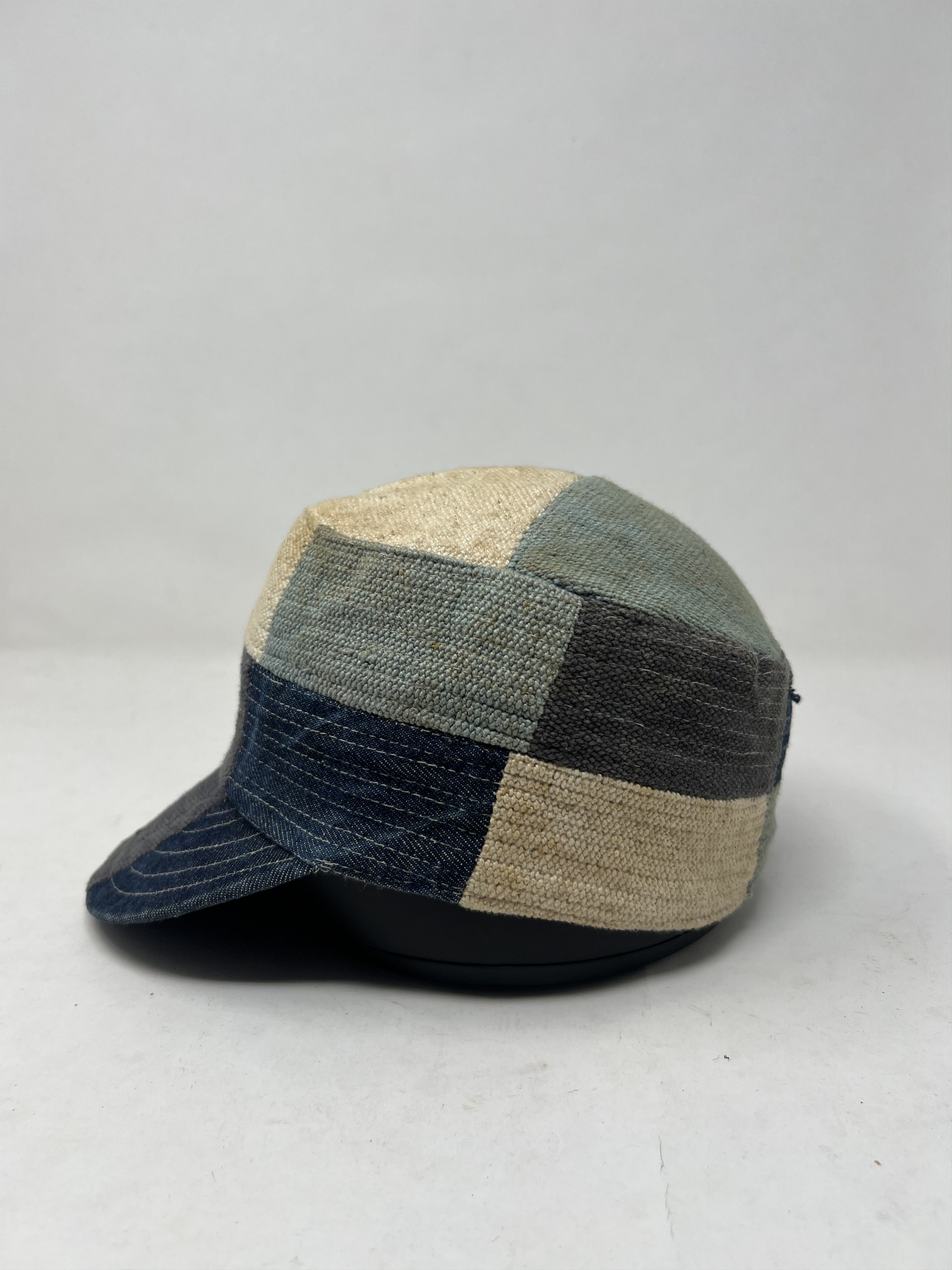 Japanese Brand Patchwork Indigo Sashiko Hat Size ONE SIZE - 2 Thumbnail