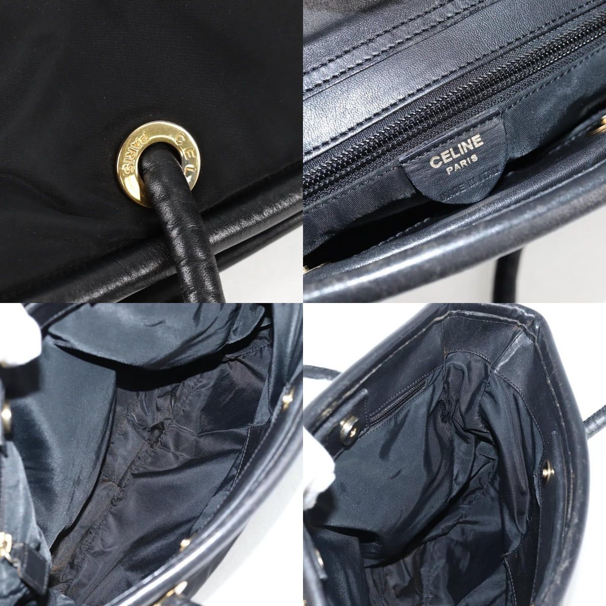 Celine CELINE Tote Bag Nylon Black Gold Size ONE SIZE - 11 Thumbnail