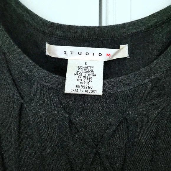 Max Mara Studio M Pleated Long Slv Sweater Dress Cozy Fall Winter Size S / US 4 / IT 40 - 6 Thumbnail