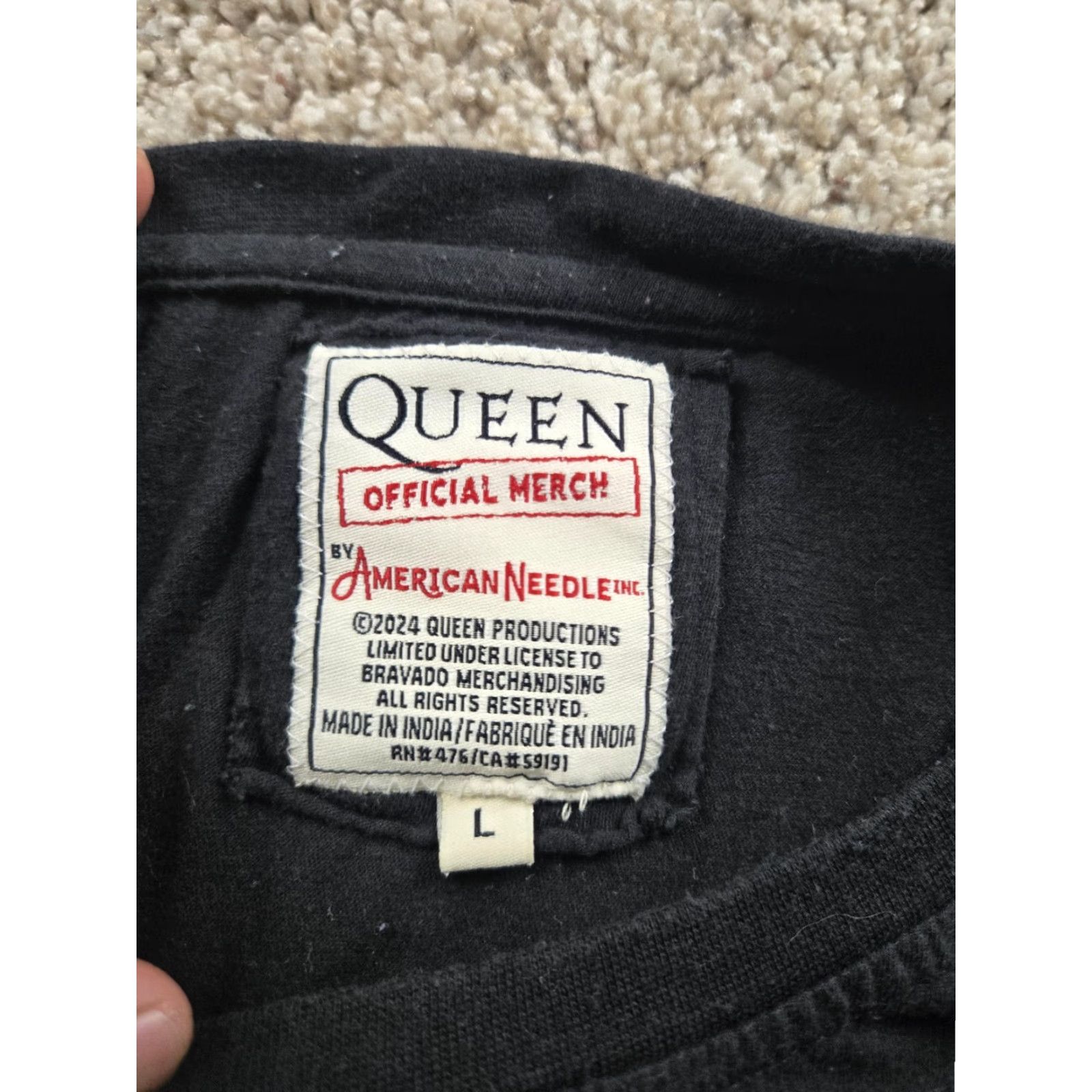 American Needle Queen Shirt Mens Large Black Band Graphic Rock Tee Official American Needle Size US L / EU 52-54 / 3 - 3 Thumbnail