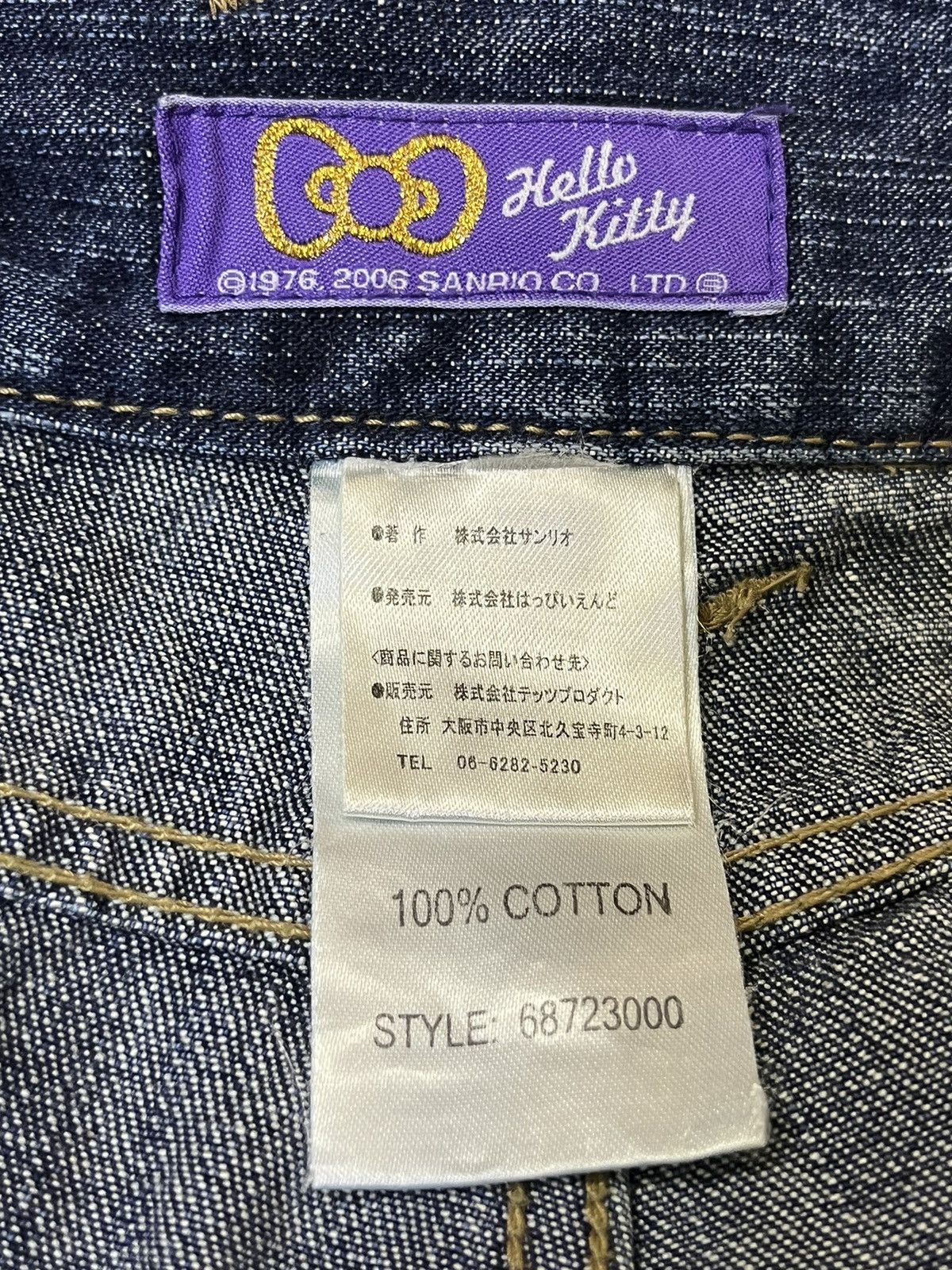 Anime VINTAGE HELLO KITTY SEQUINS LOGO 2006 LOWRISE WIDE LEG JEANS Size US 32 / EU 48 - 20 Thumbnail