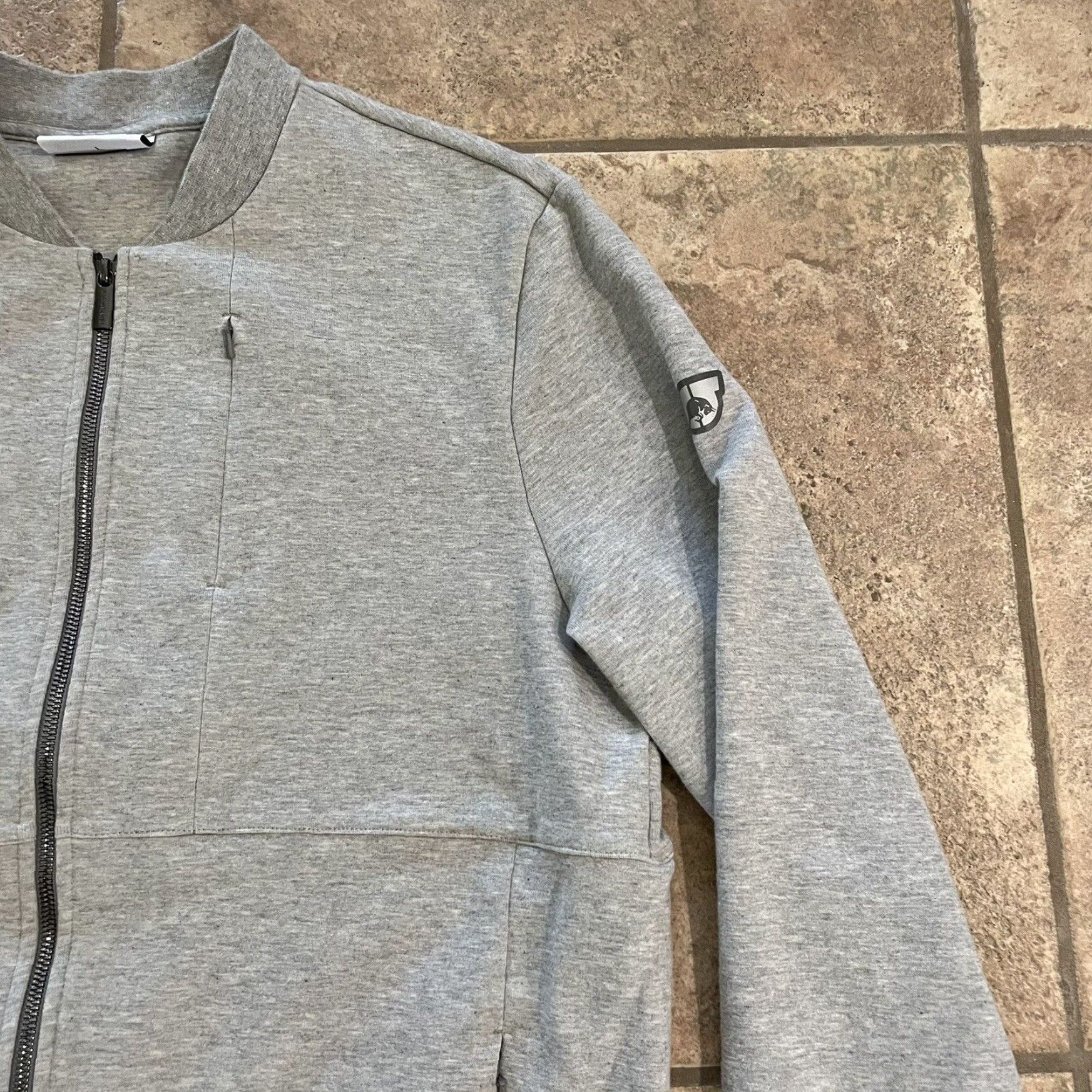 Vintage AlphaTauri Gray Cotton Blend Zip-Up Athletic Jacket Womens Large Size L / US 10 / IT 46 - 2 Thumbnail