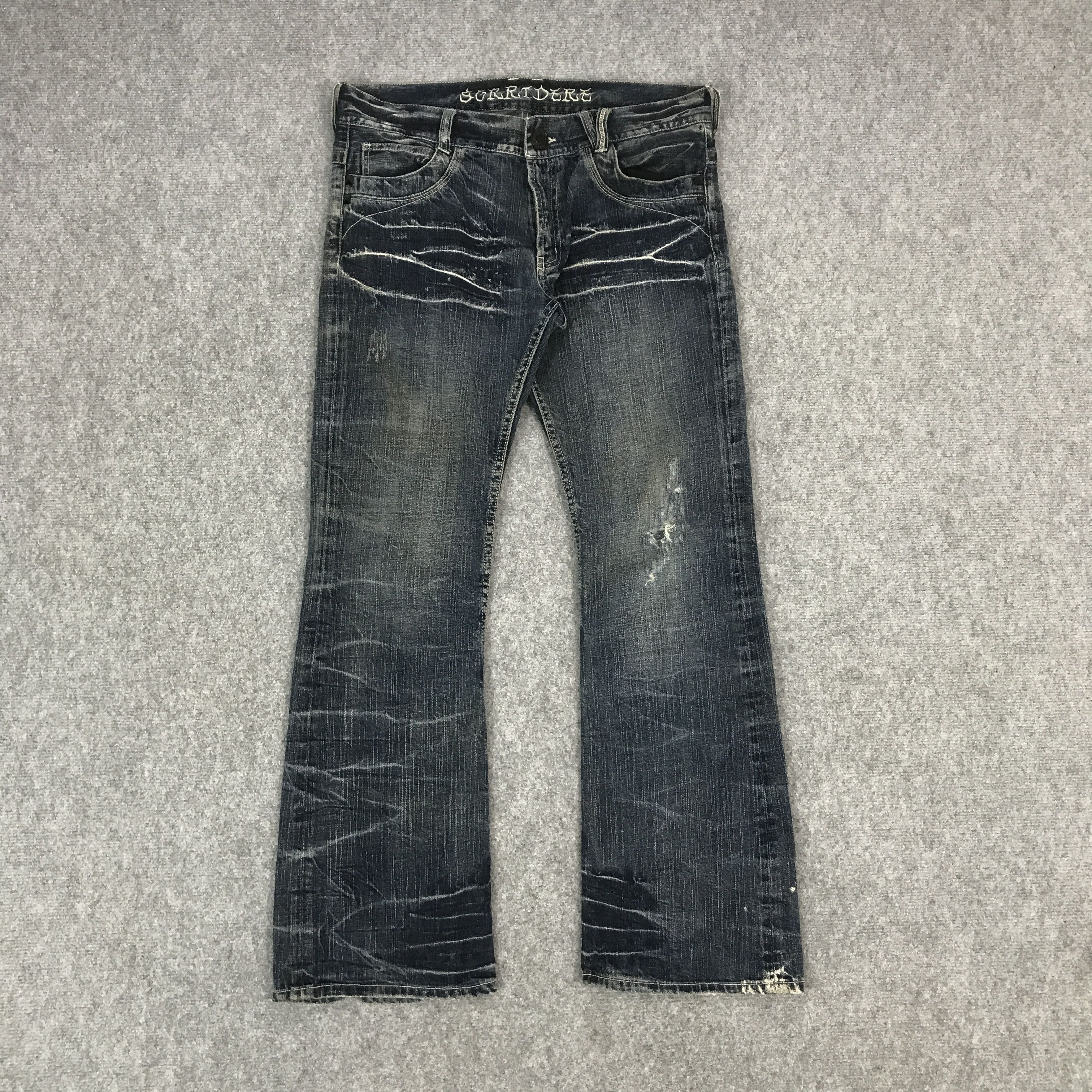 Japanese Brand FLARE JAPAN SORRIDERE DISTRESSED PANTS Size US 36 / EU 52 - 1 Thumbnail